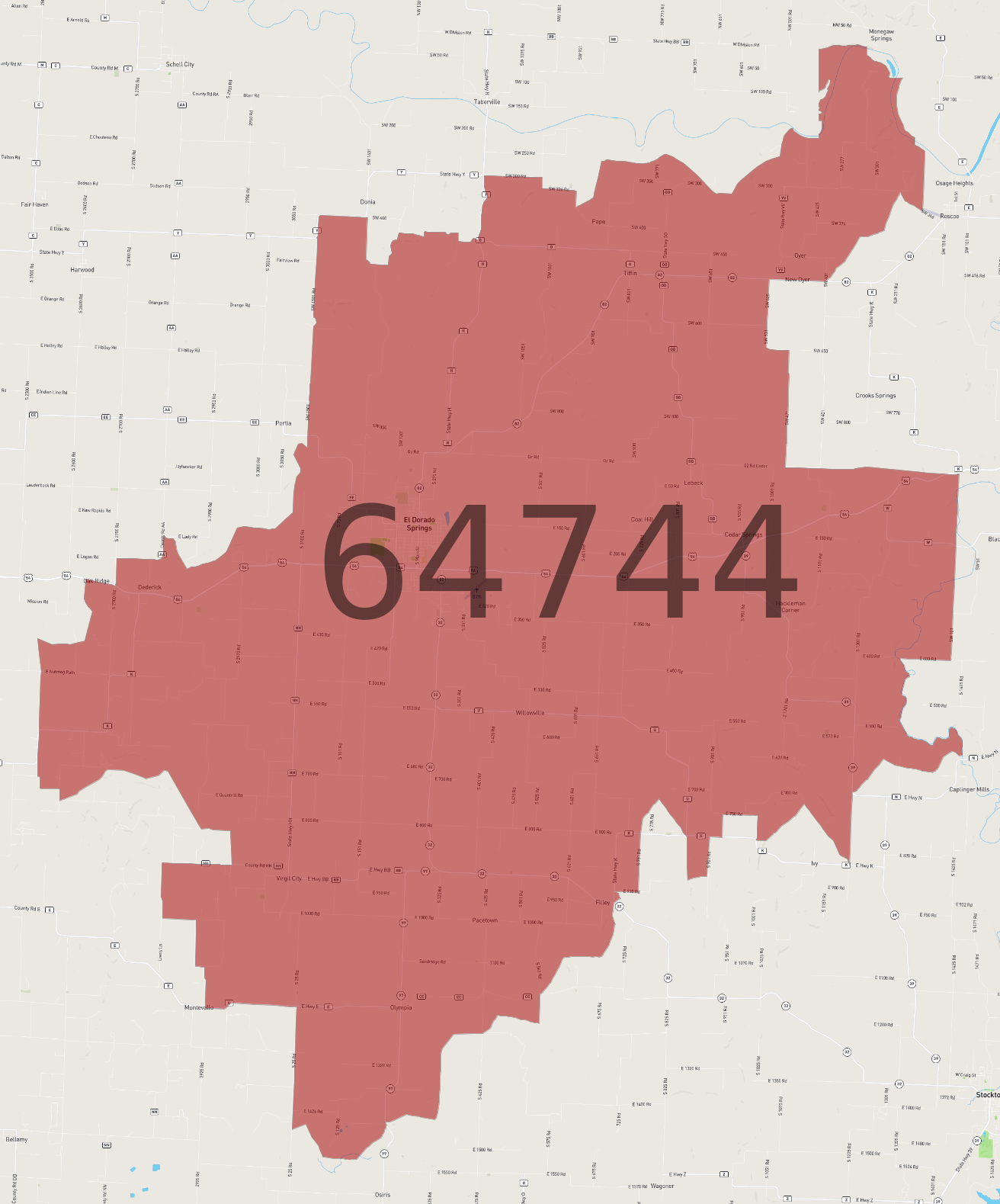 Zip Code 64744
