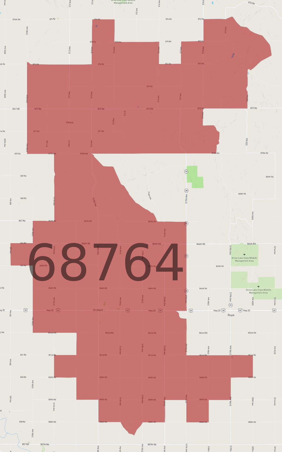 Zip Code 68764