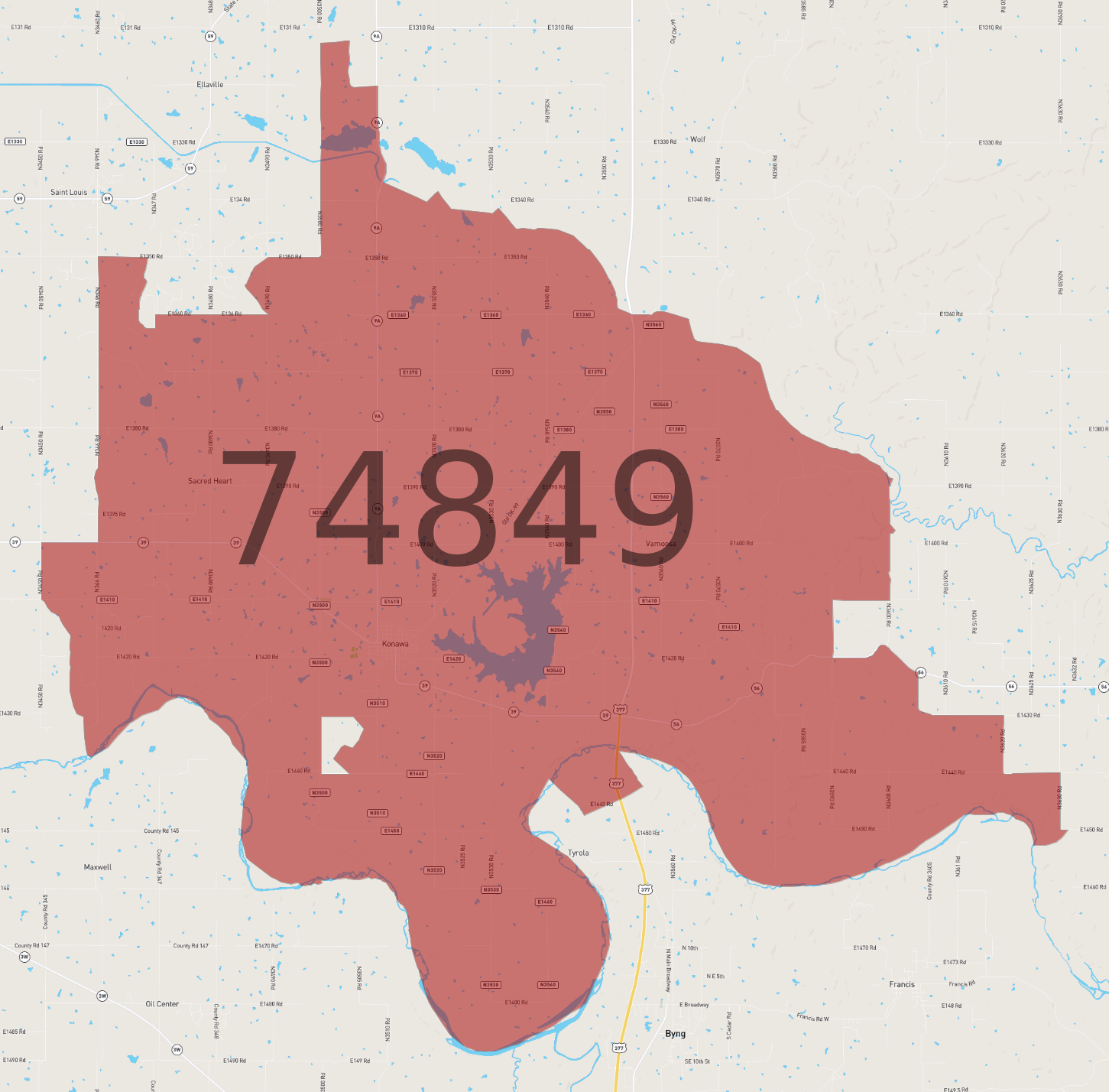 Sawa No。 ZIP Code: 74849 - KONAWA, OK | Oklahoma United States ZIP