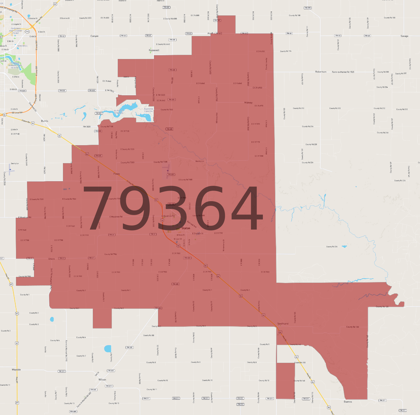 Zip Code 79364