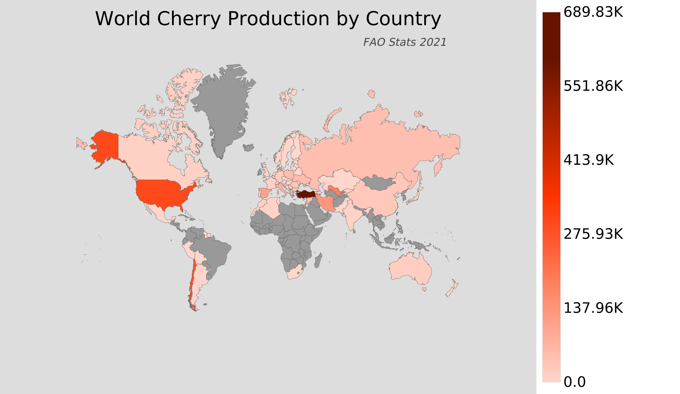 World Cherry Production by Country