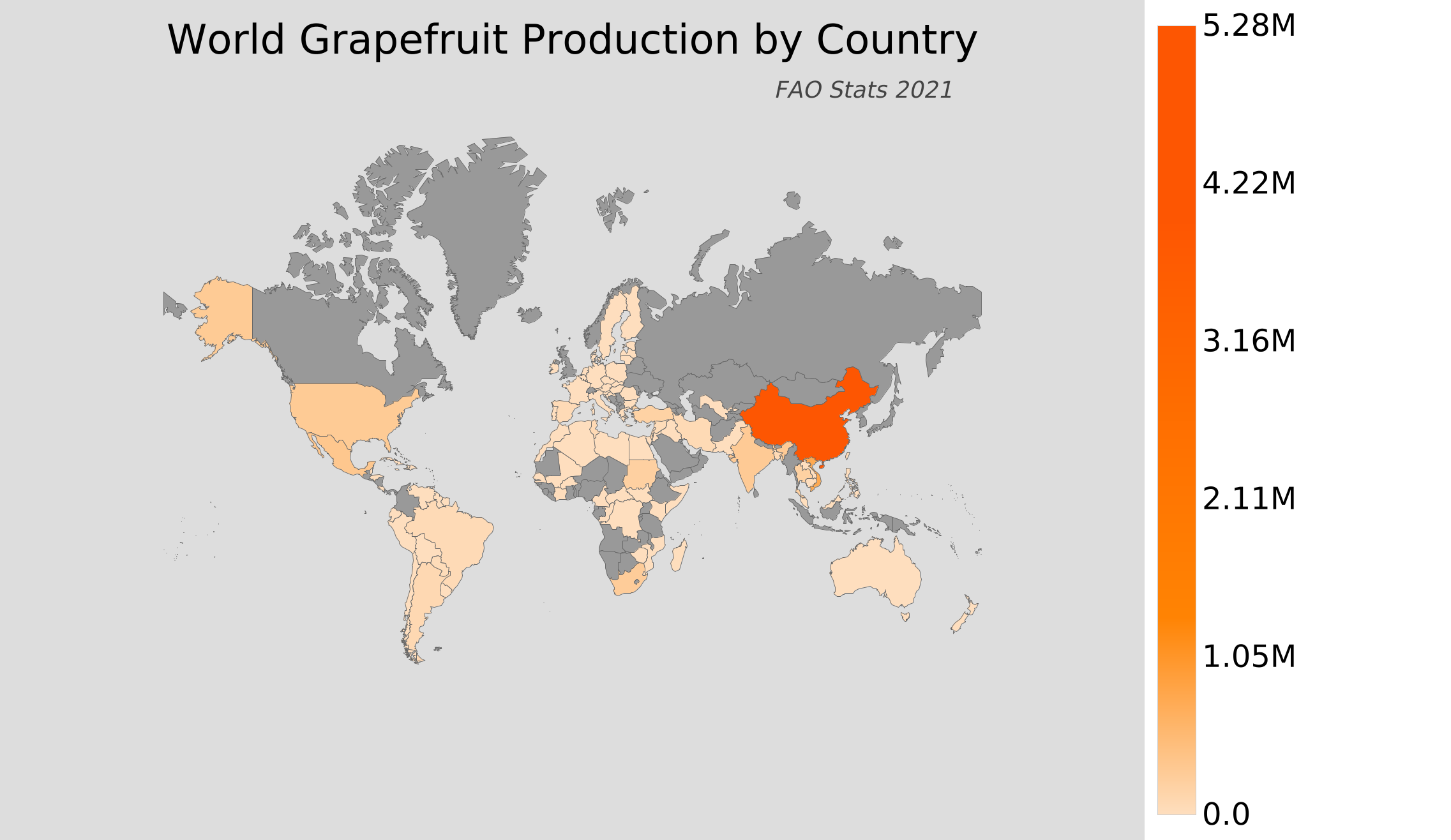 World Grapefruit Production by Country
