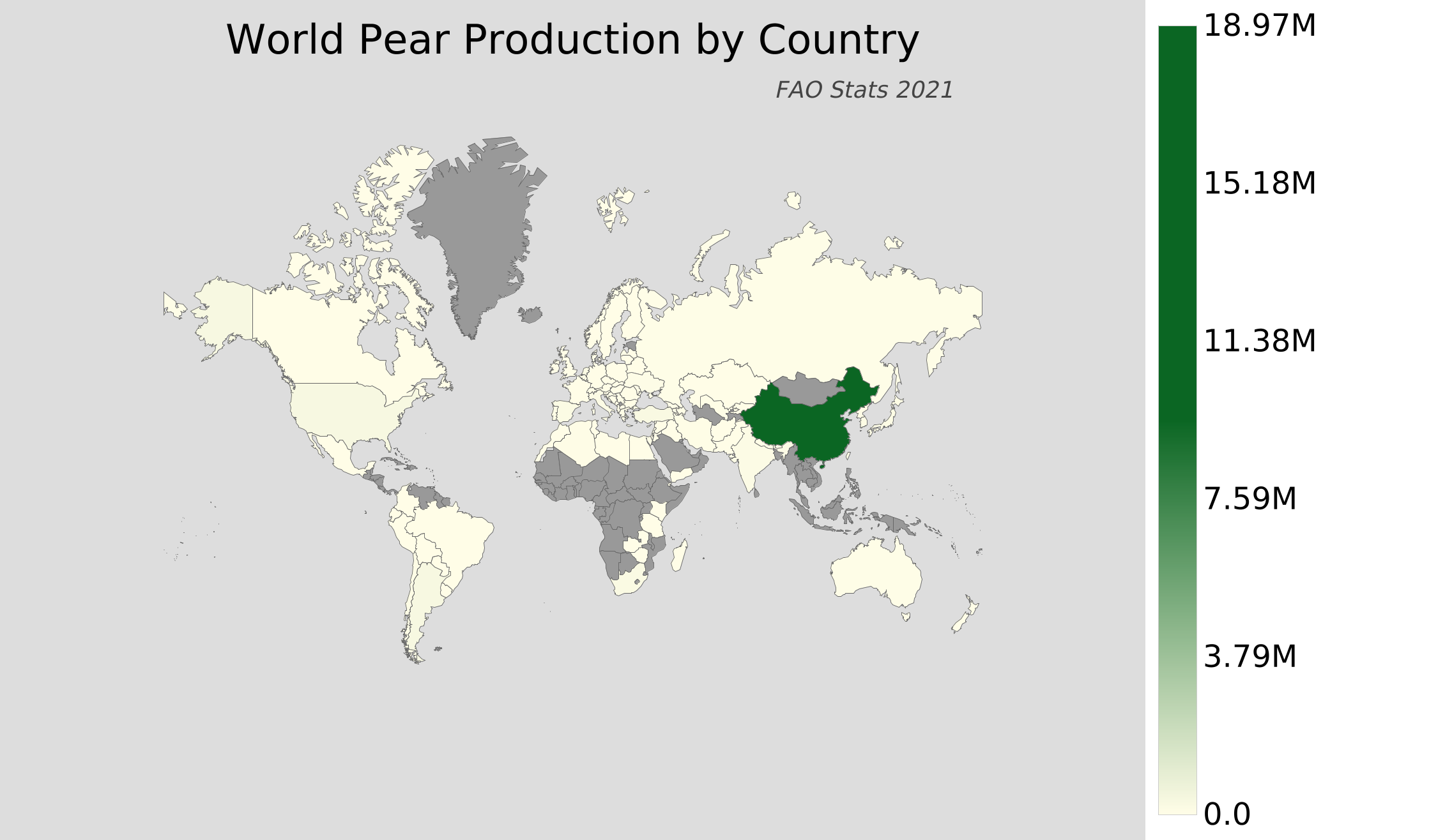World Pear Production by Country