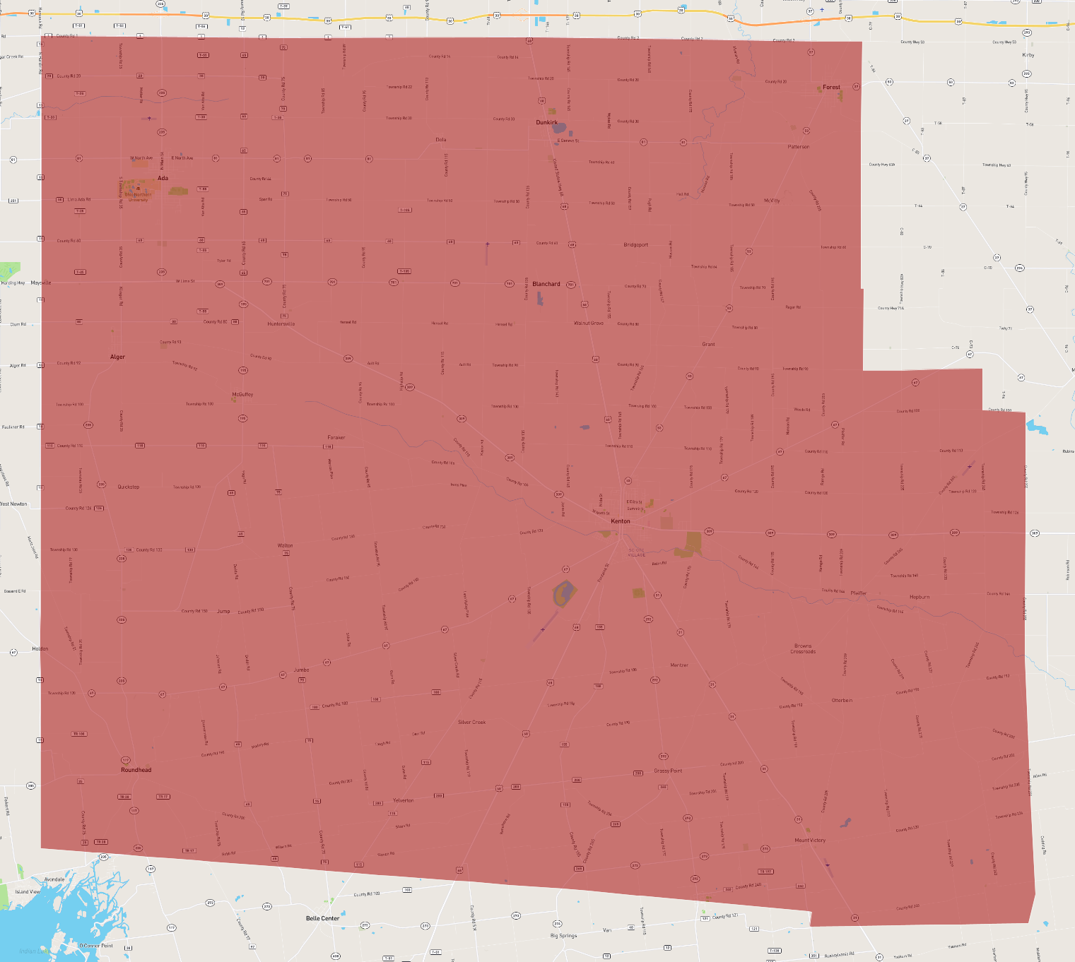 Ohio Hardin County - AtlasBig.com