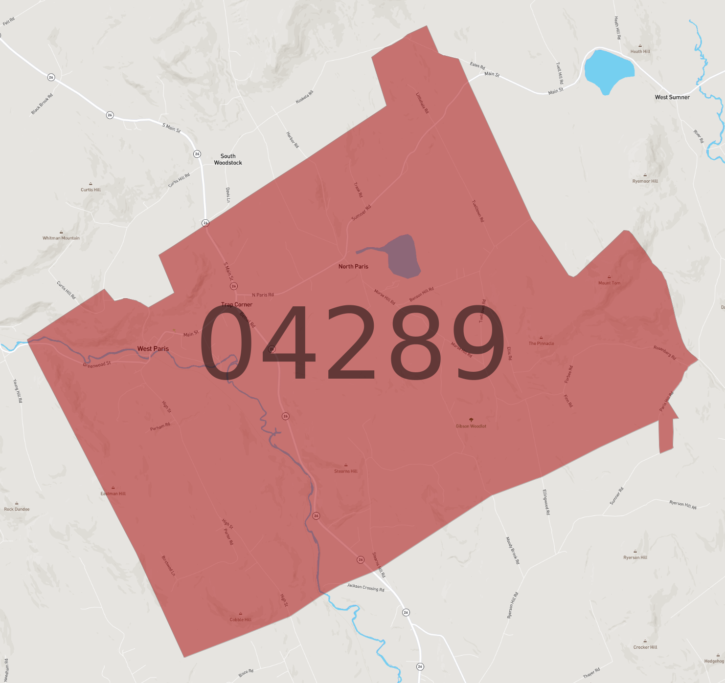 Zip Code 04289