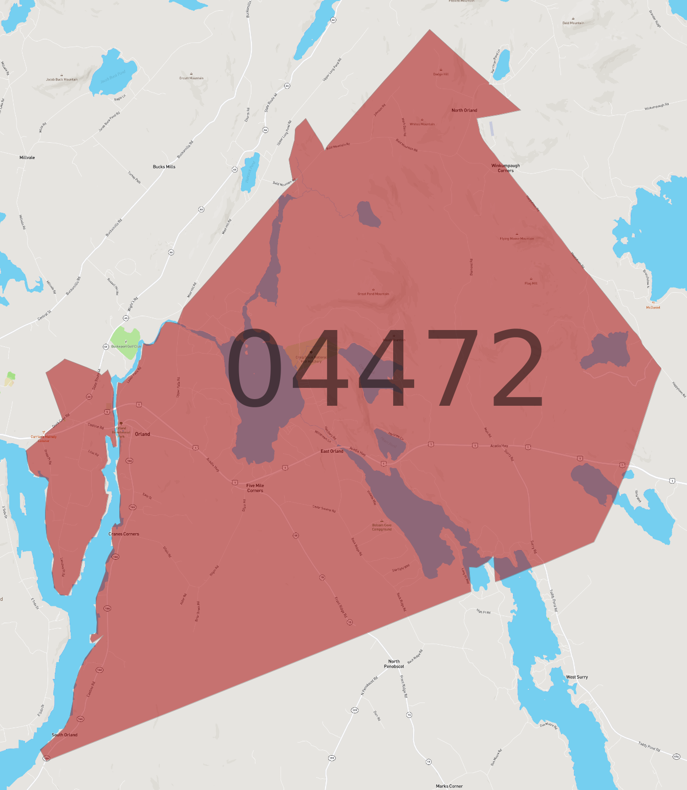 Zip Code 04472 - AtlasBig.com