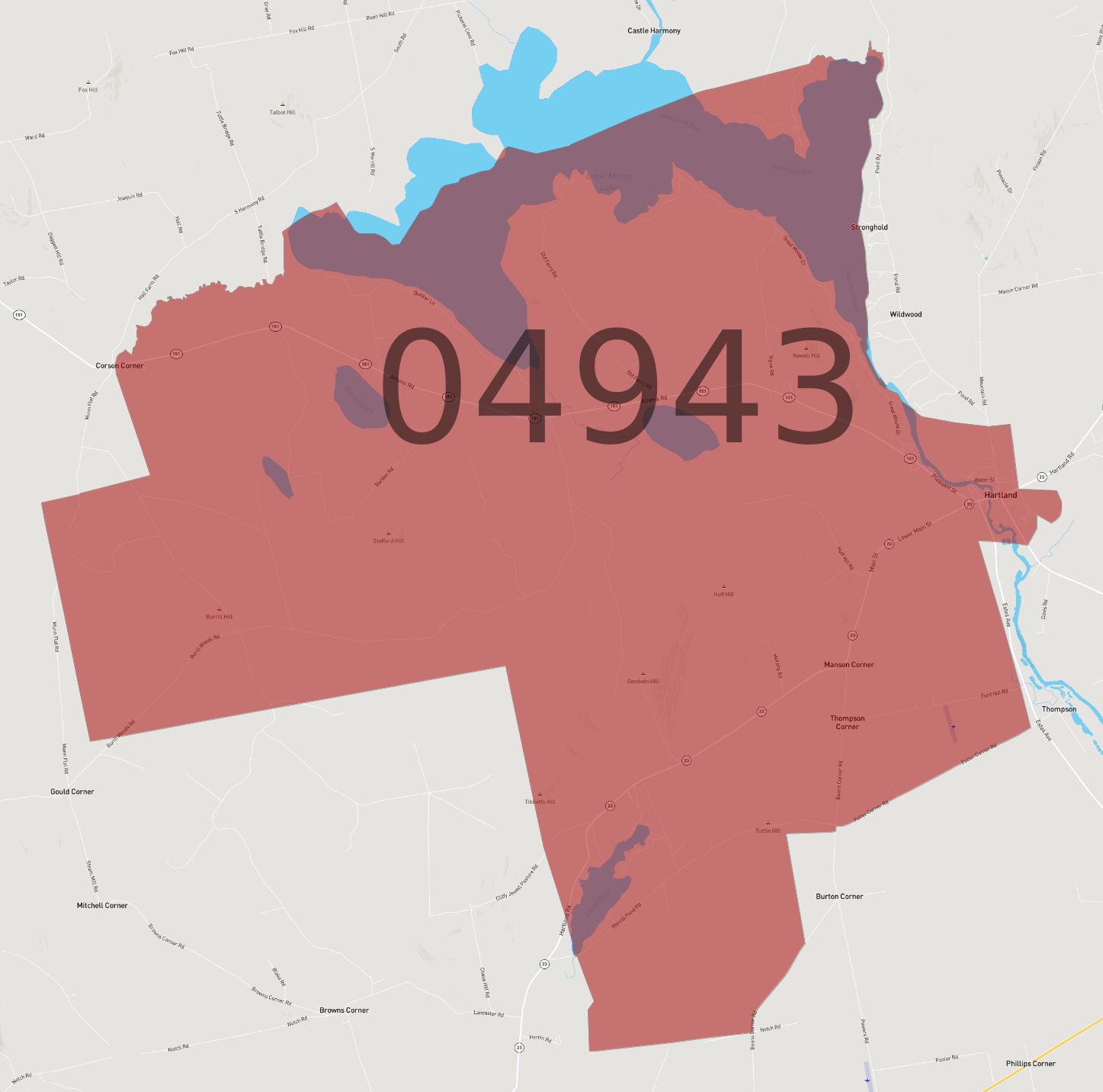 Zip Code 04943 - AtlasBig.com