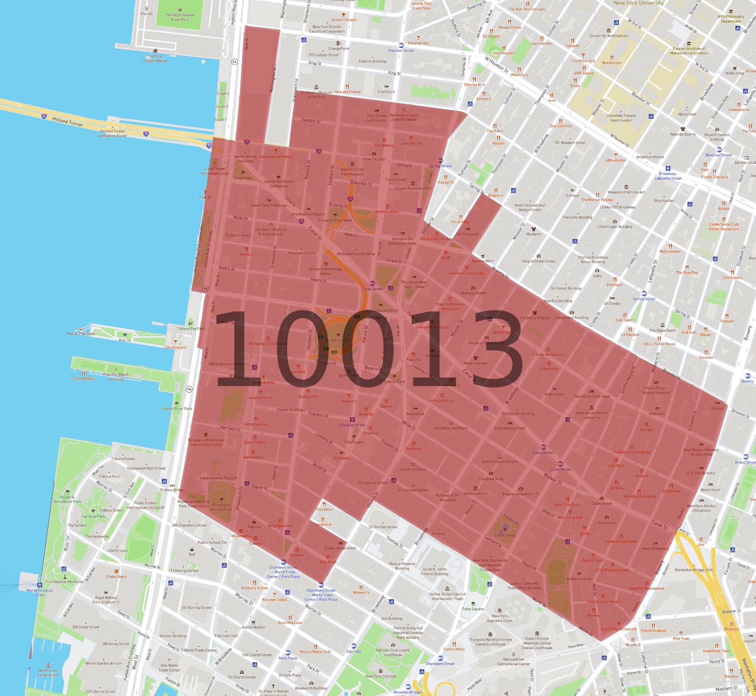 Zip Code 10013 AtlasBig
