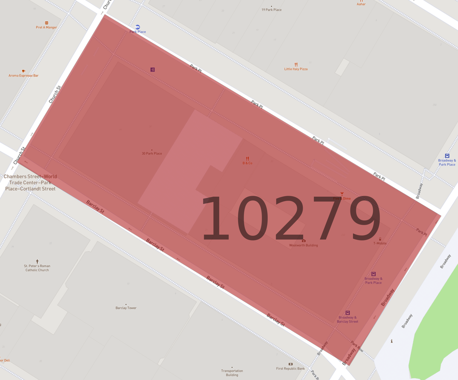 Zip Code 10279
