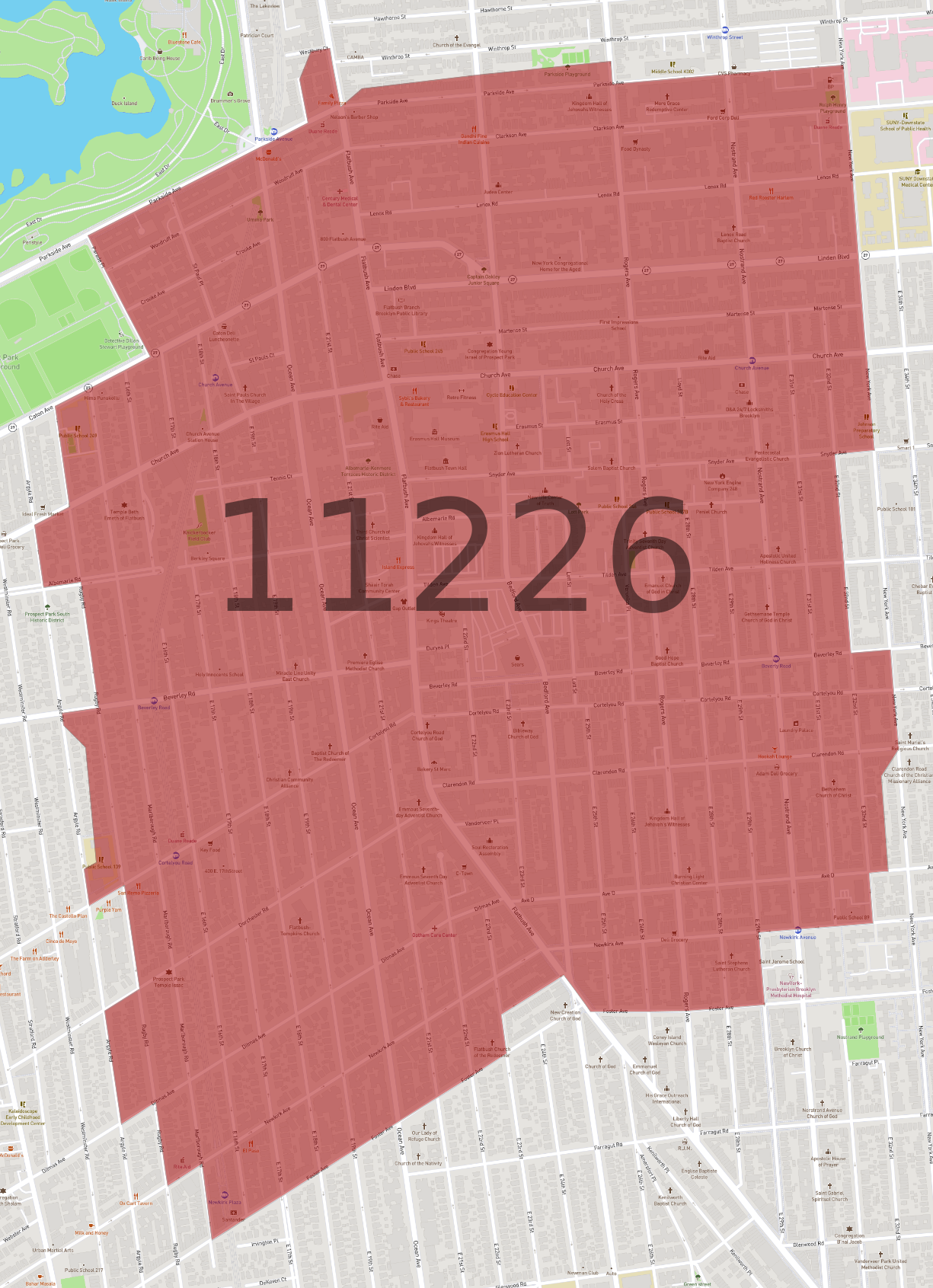 Zip Code 11226 AtlasBig