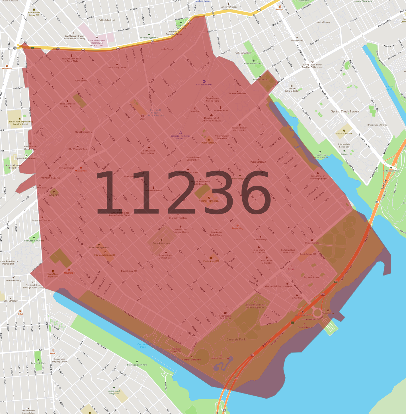 Zip Code 11236 AtlasBig
