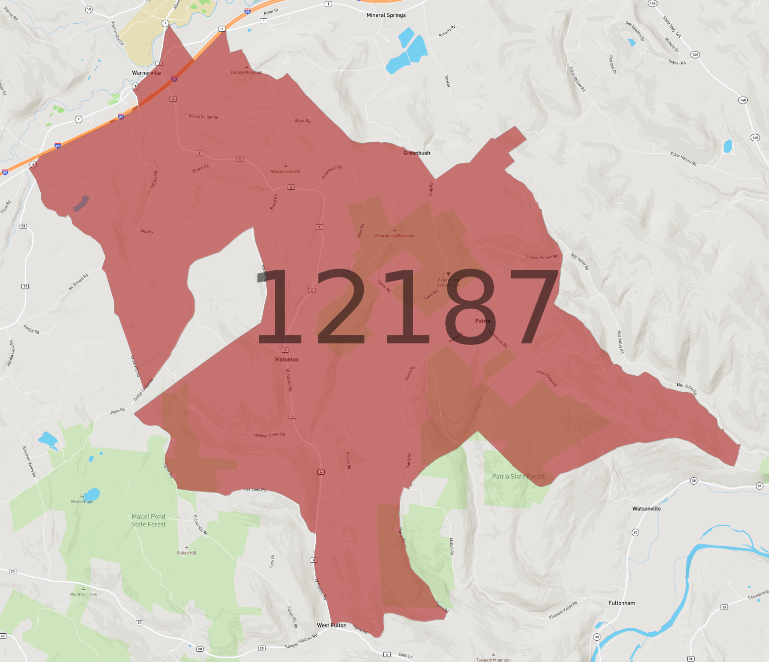 Zip Code 12187 - AtlasBig.com