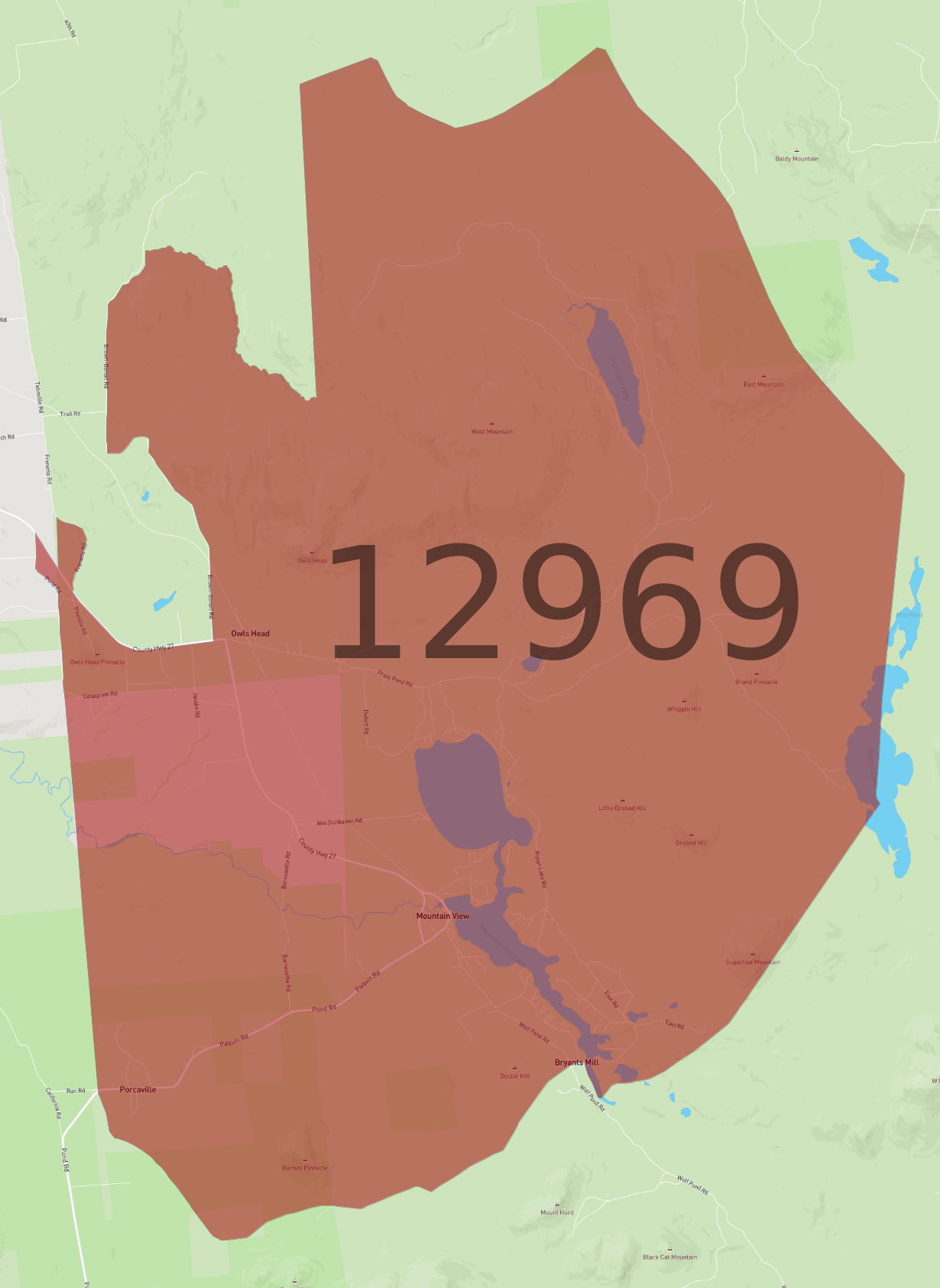 Zip Code 12969 - AtlasBig.com