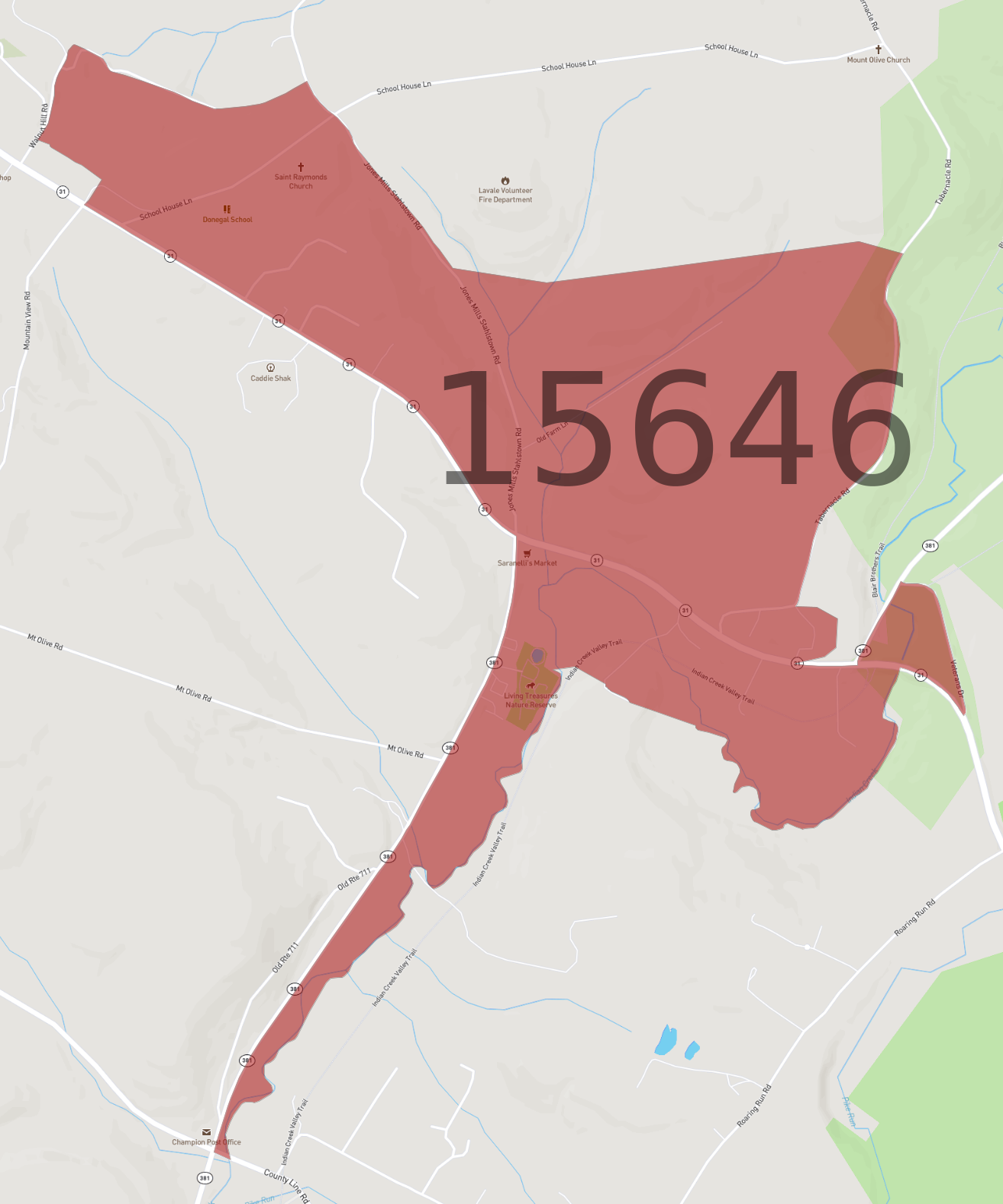 Zip Code 15646 - AtlasBig.com