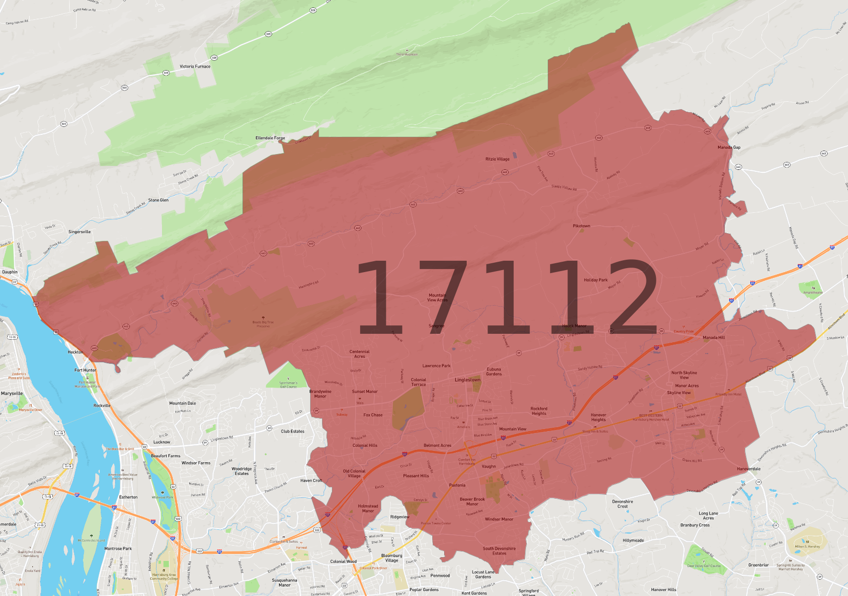 Zip Code 17112 - AtlasBig.com