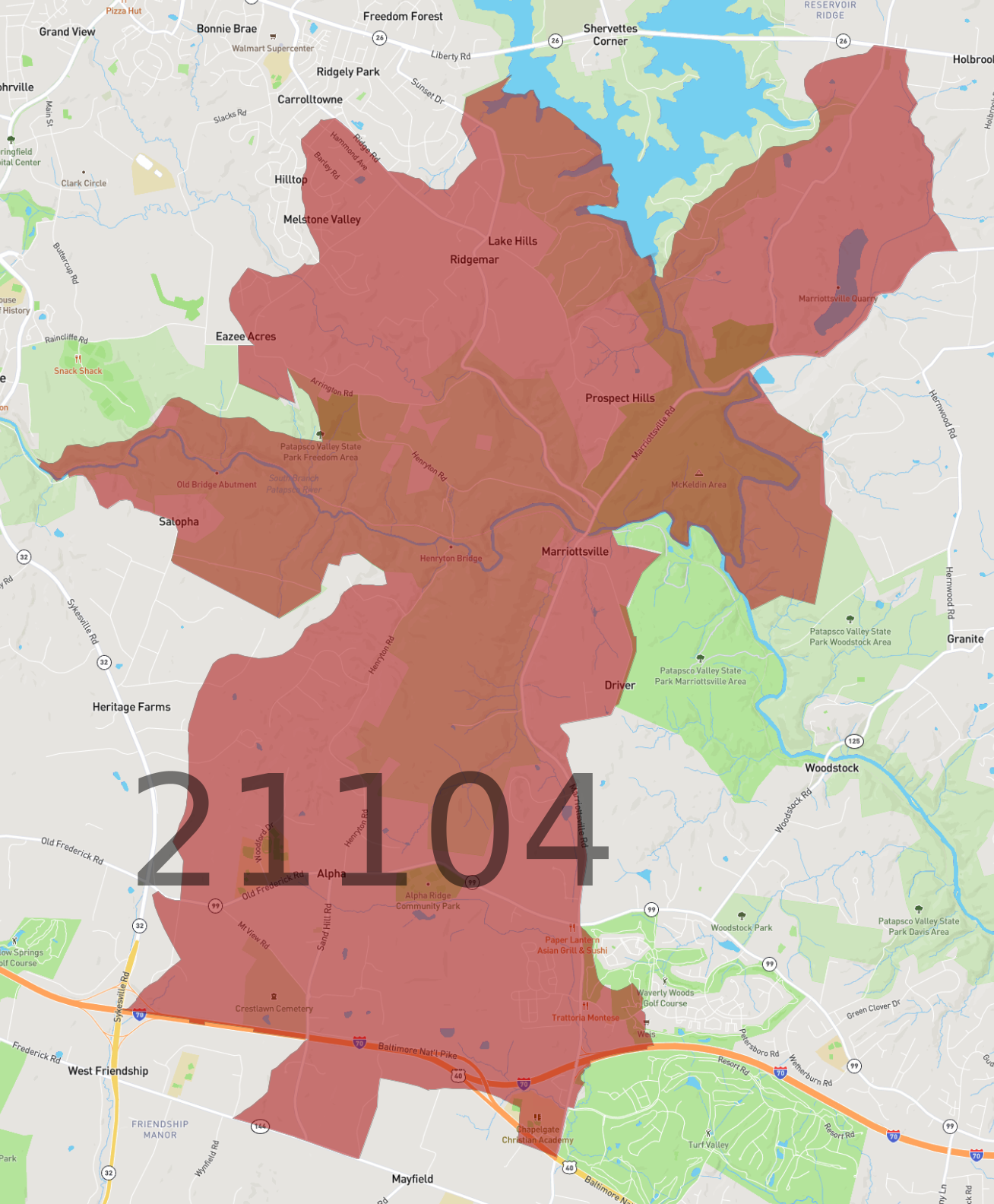 Zip Code 21104 AtlasBig