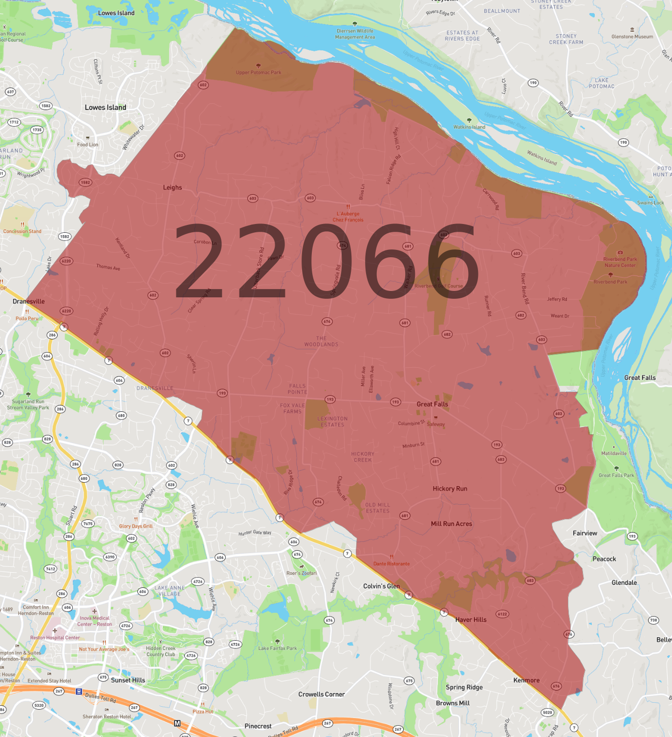 Zip Code 22066 - AtlasBig.com