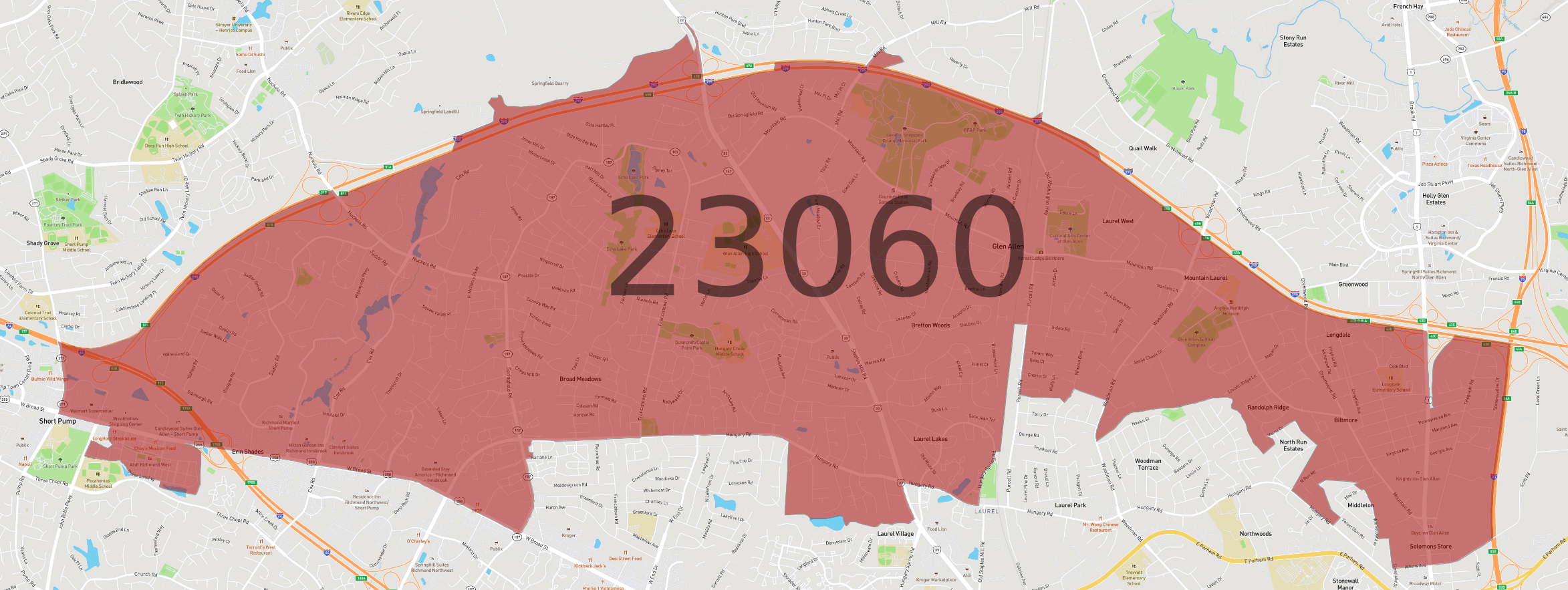 Zip Code 23060 - AtlasBig.com