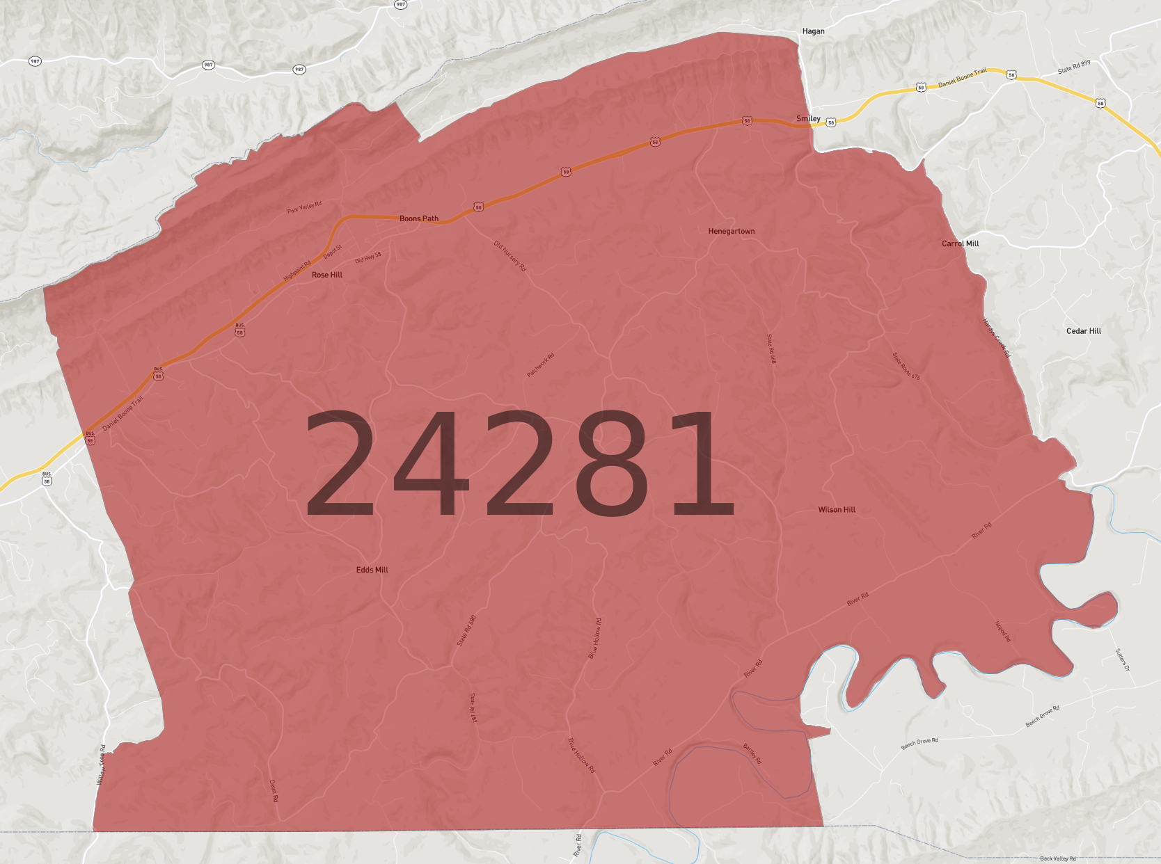 Zip Code 24281 - AtlasBig.com