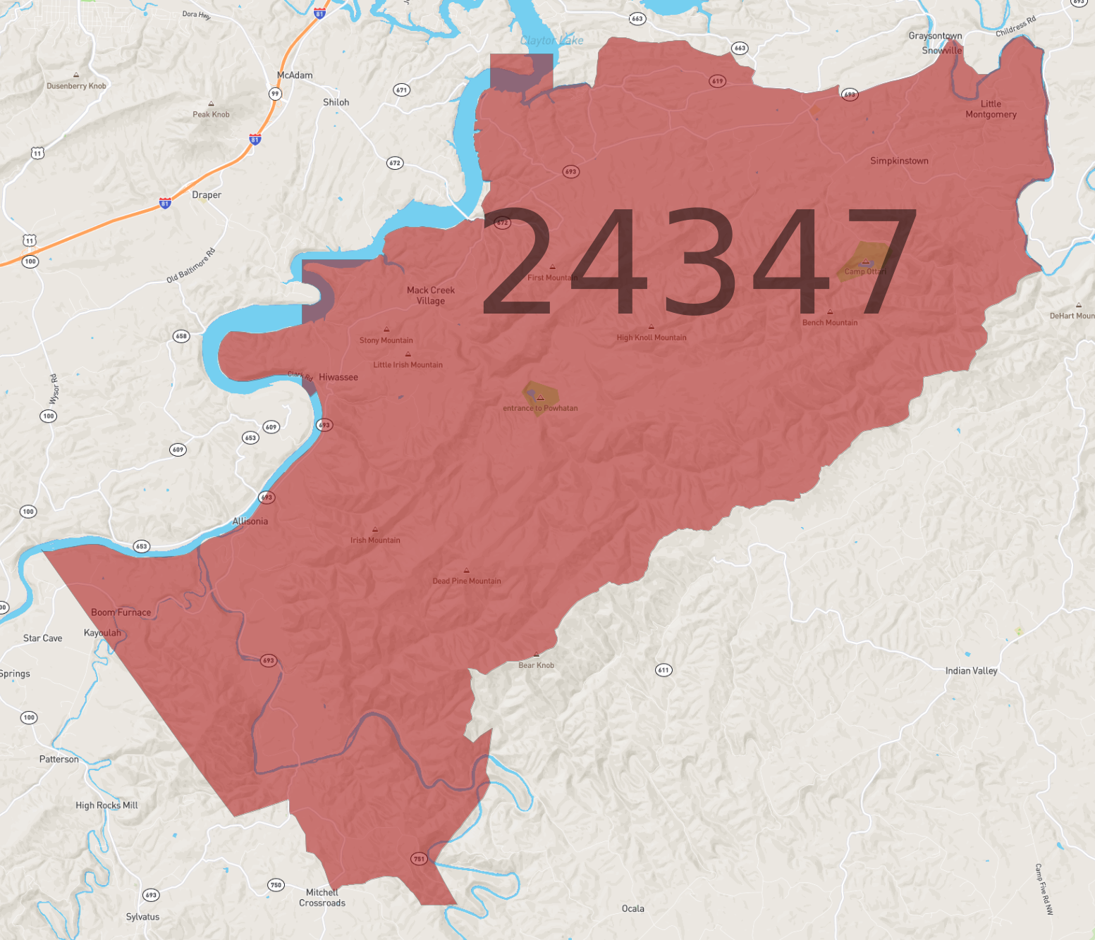 Zip Code 24347