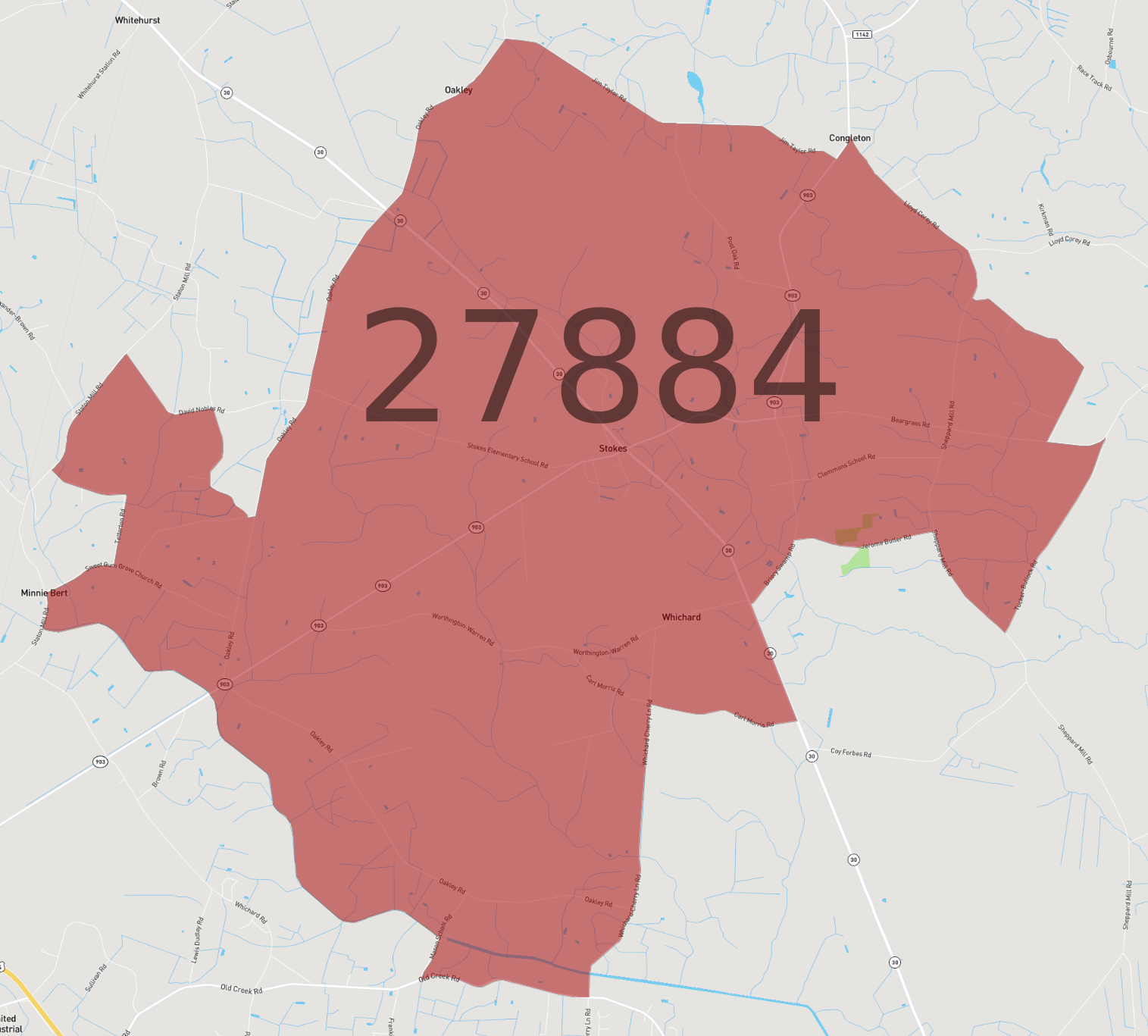 Zip Code 27884