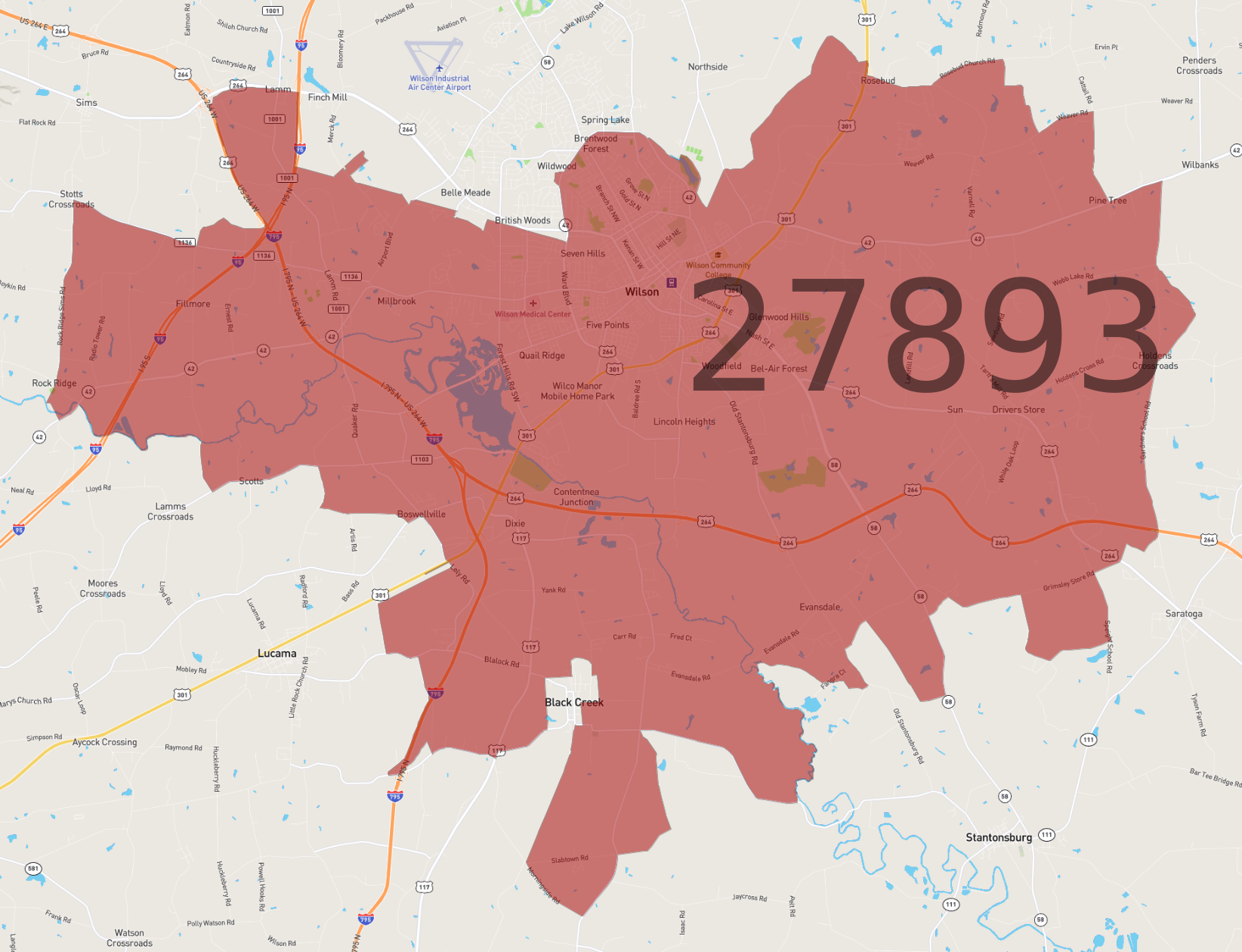 Zip Code 27893 AtlasBig