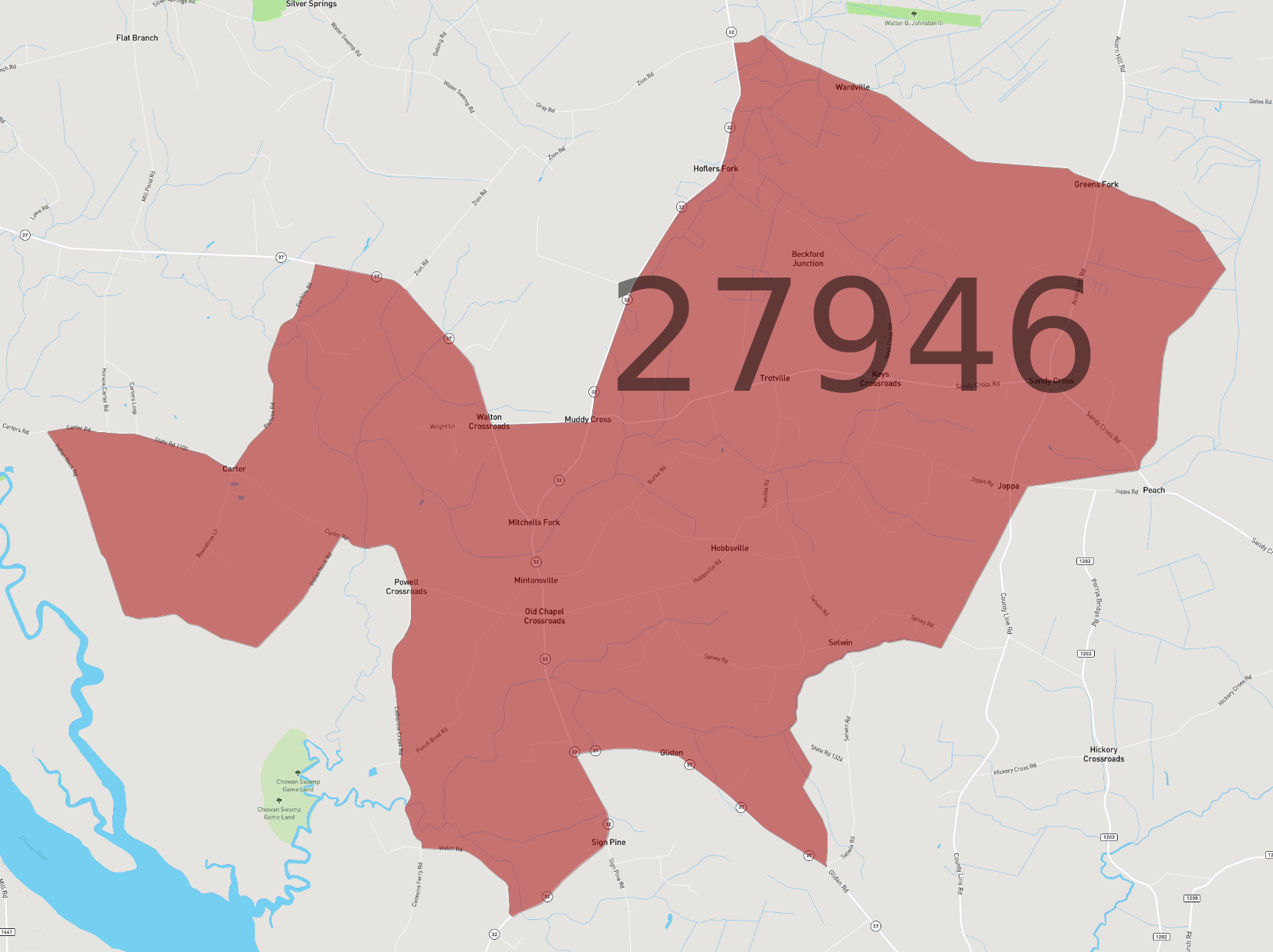 Zip Code 27946 - AtlasBig.com
