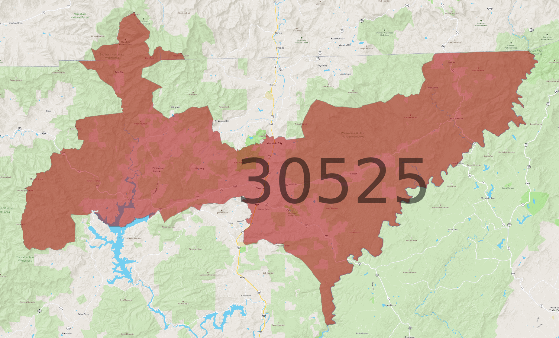 Zip Code 30525 AtlasBig Com Usa Zip Code 30525 