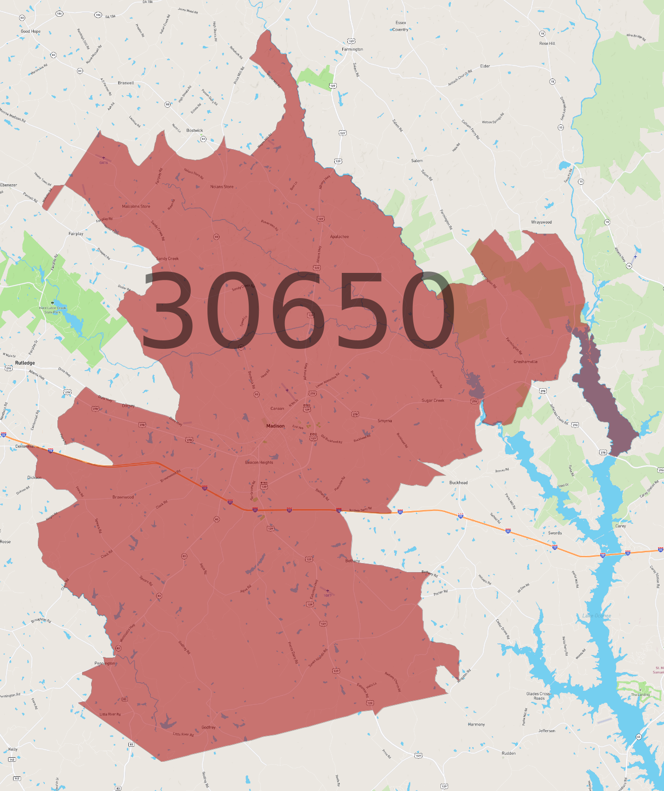 Zip Code 30650