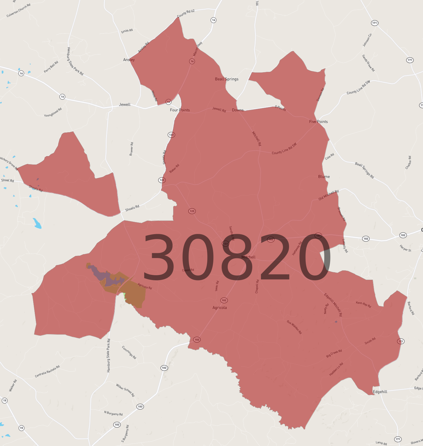 Zip code 30820 atlasbig