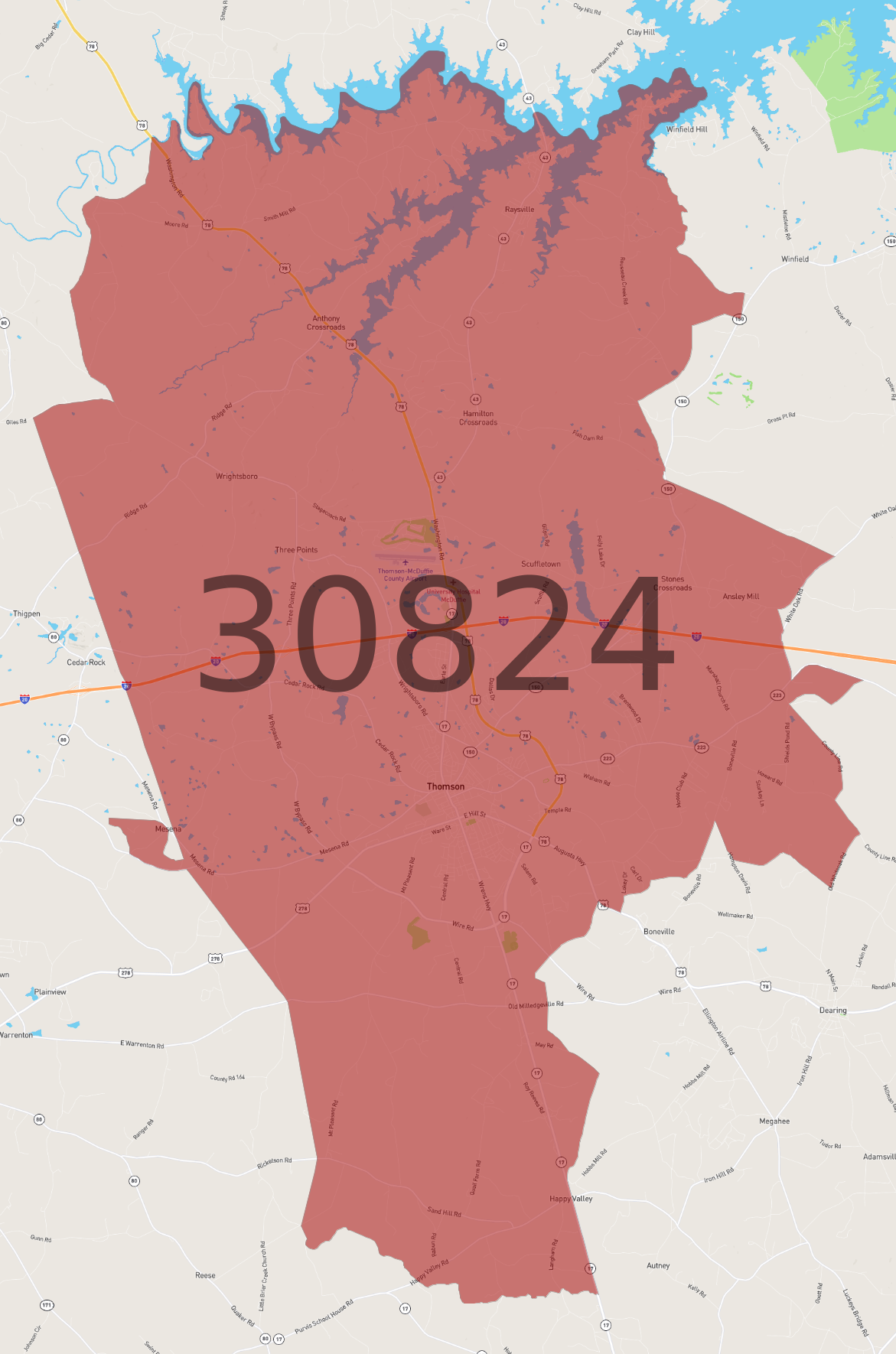 Zip Code 30824