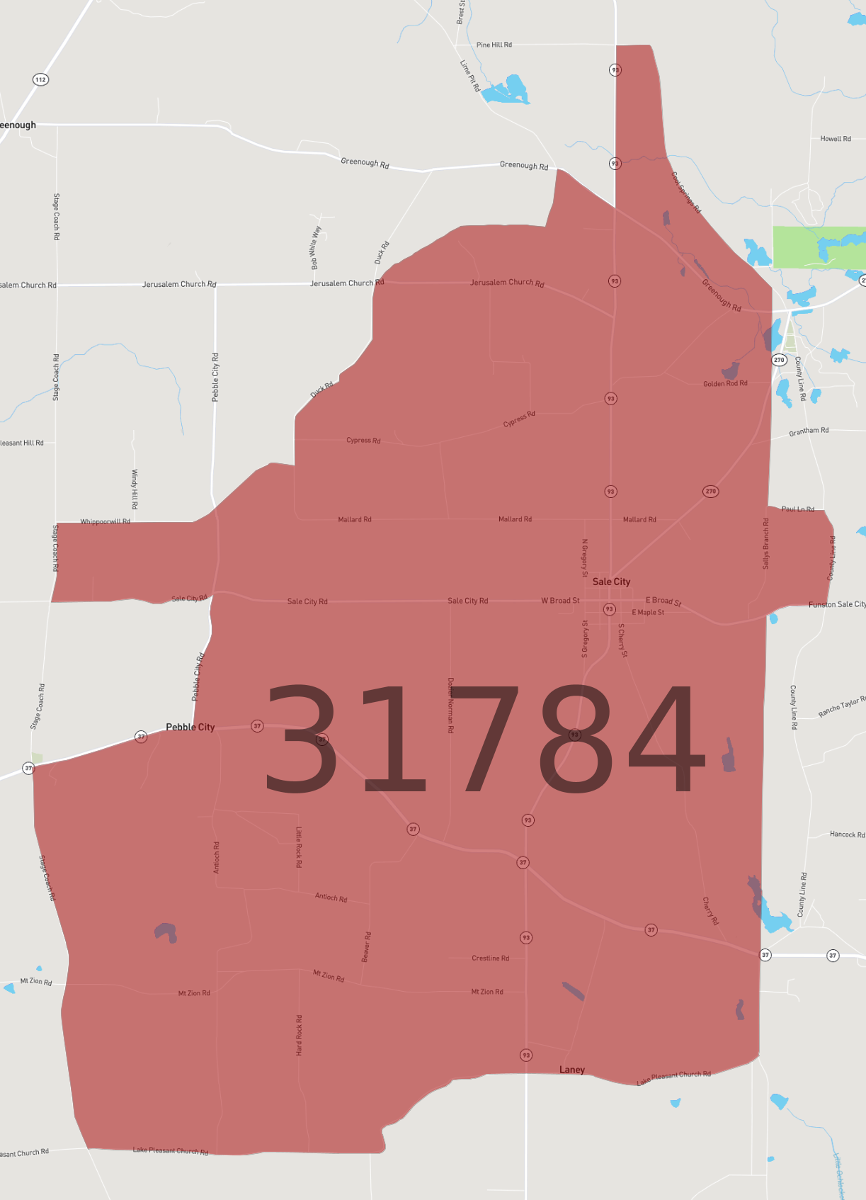 Zip Code 31784 Atlasbig