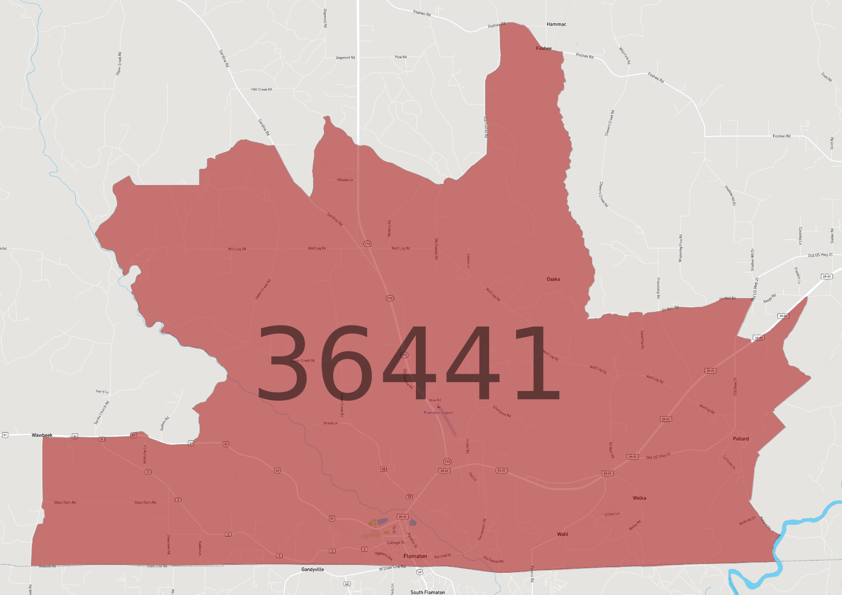 Zip Code 36441