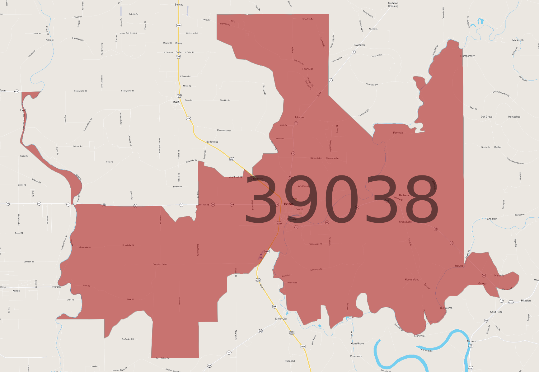 Zip code 39038 atlasbig