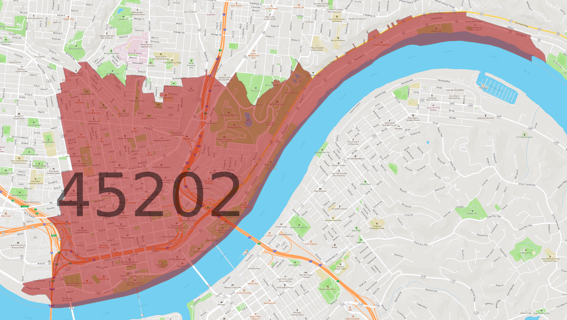 Zip Code 45202 AtlasBig