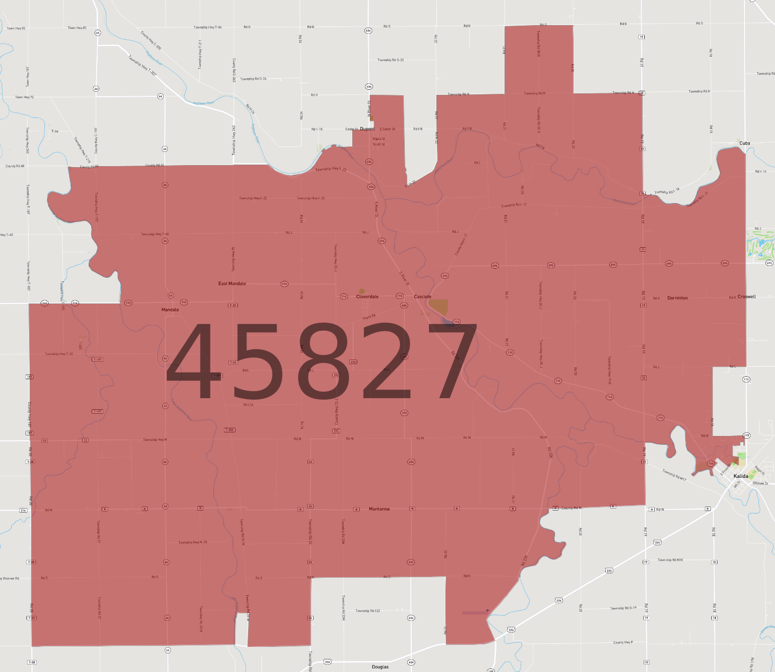Zip Code 45827
