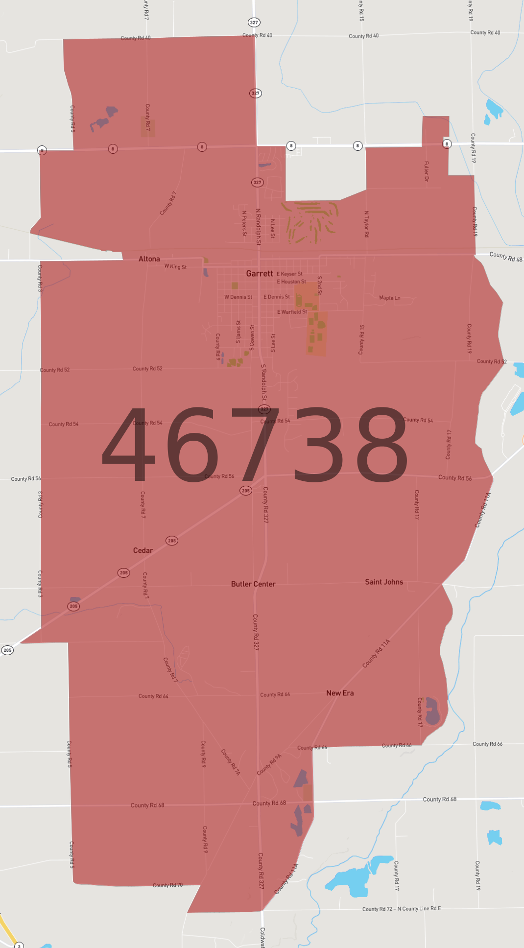 Zip Code 46738