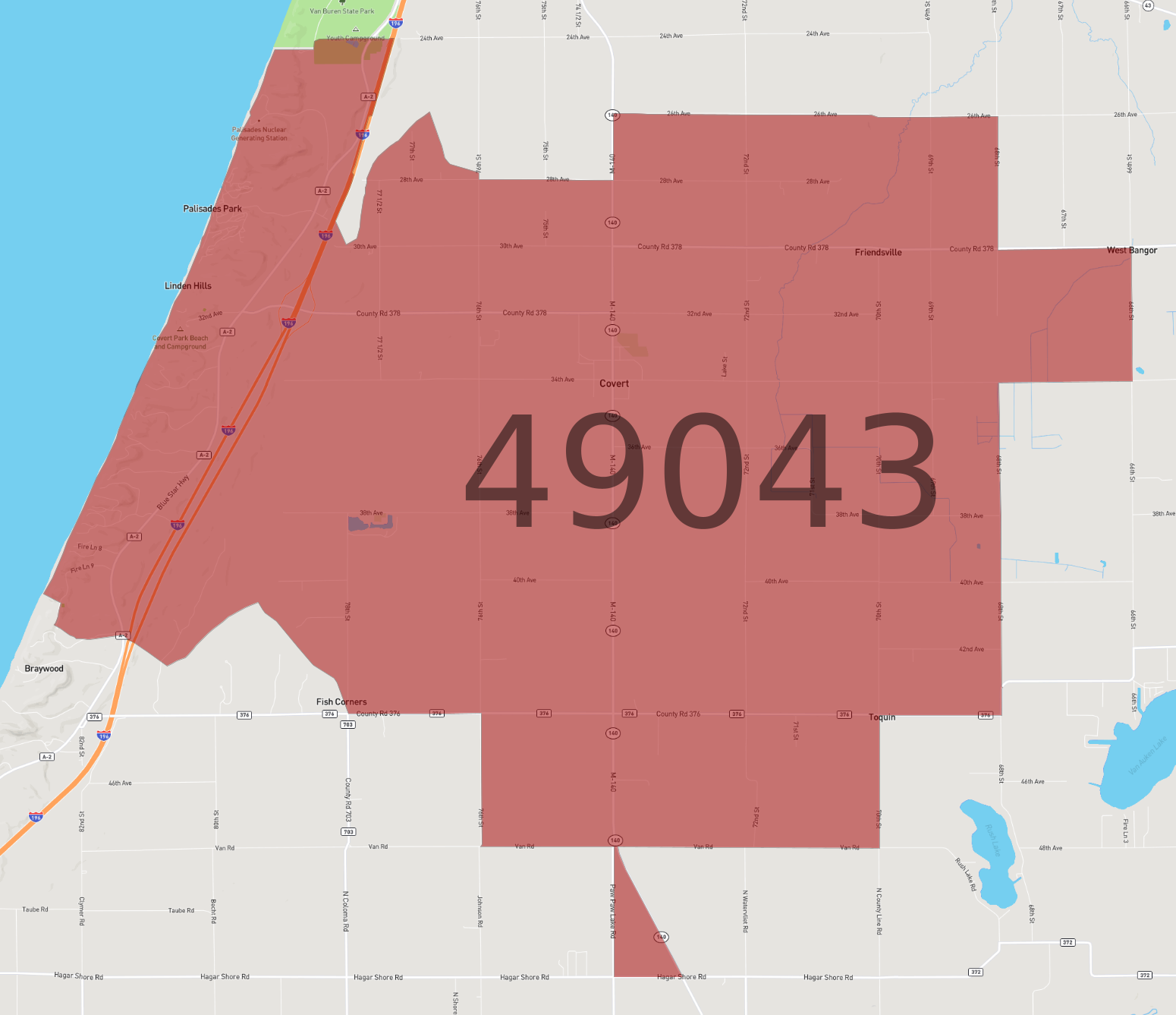 Zip Code 49043 - AtlasBig.com
