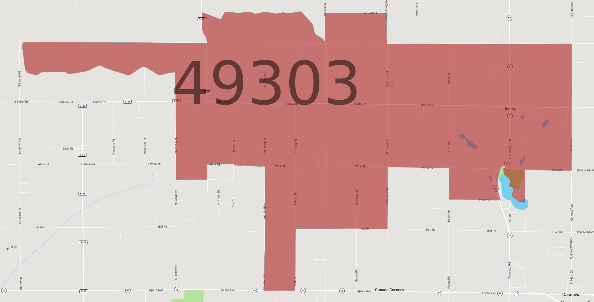 Zip Code 49303 - AtlasBig.com