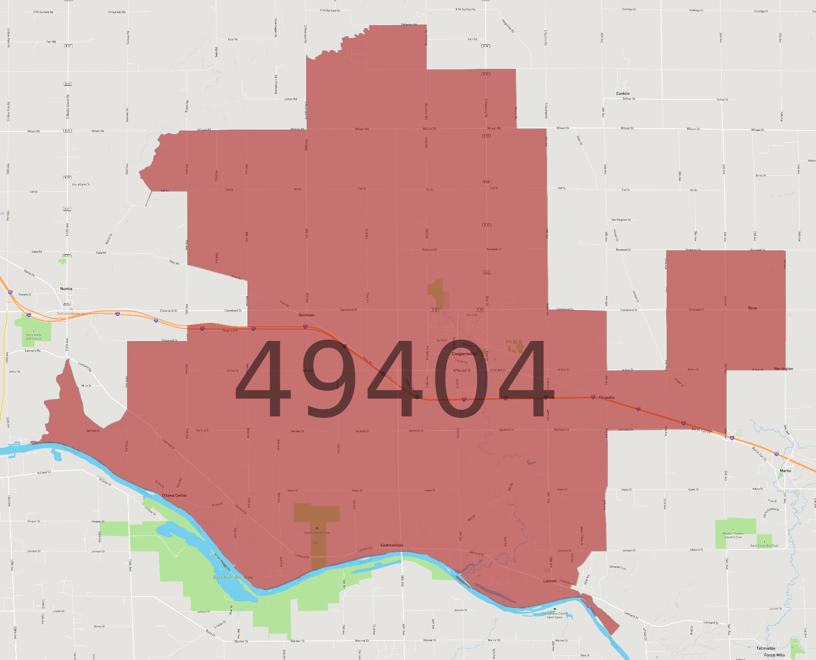 Zip Code 49404 - AtlasBig.com