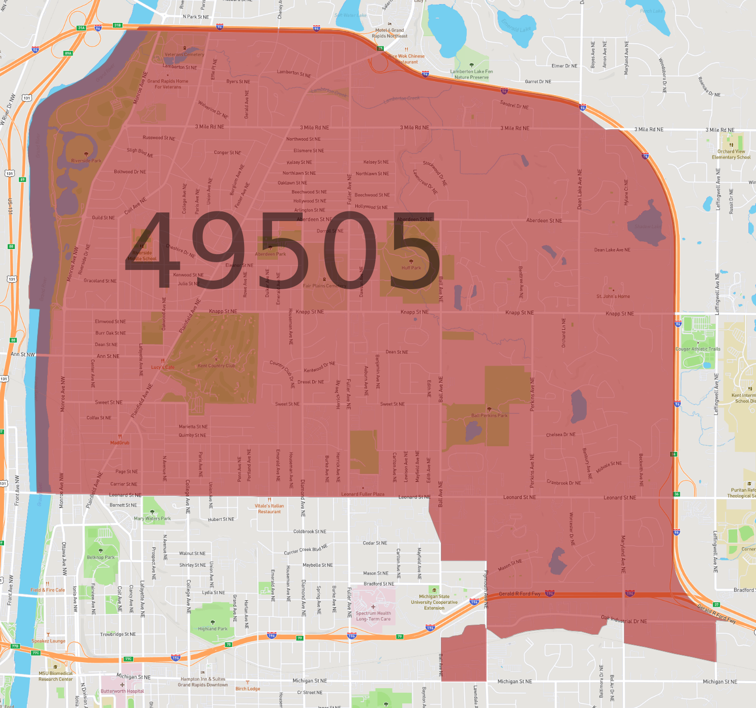 Zip Code 49505 AtlasBig