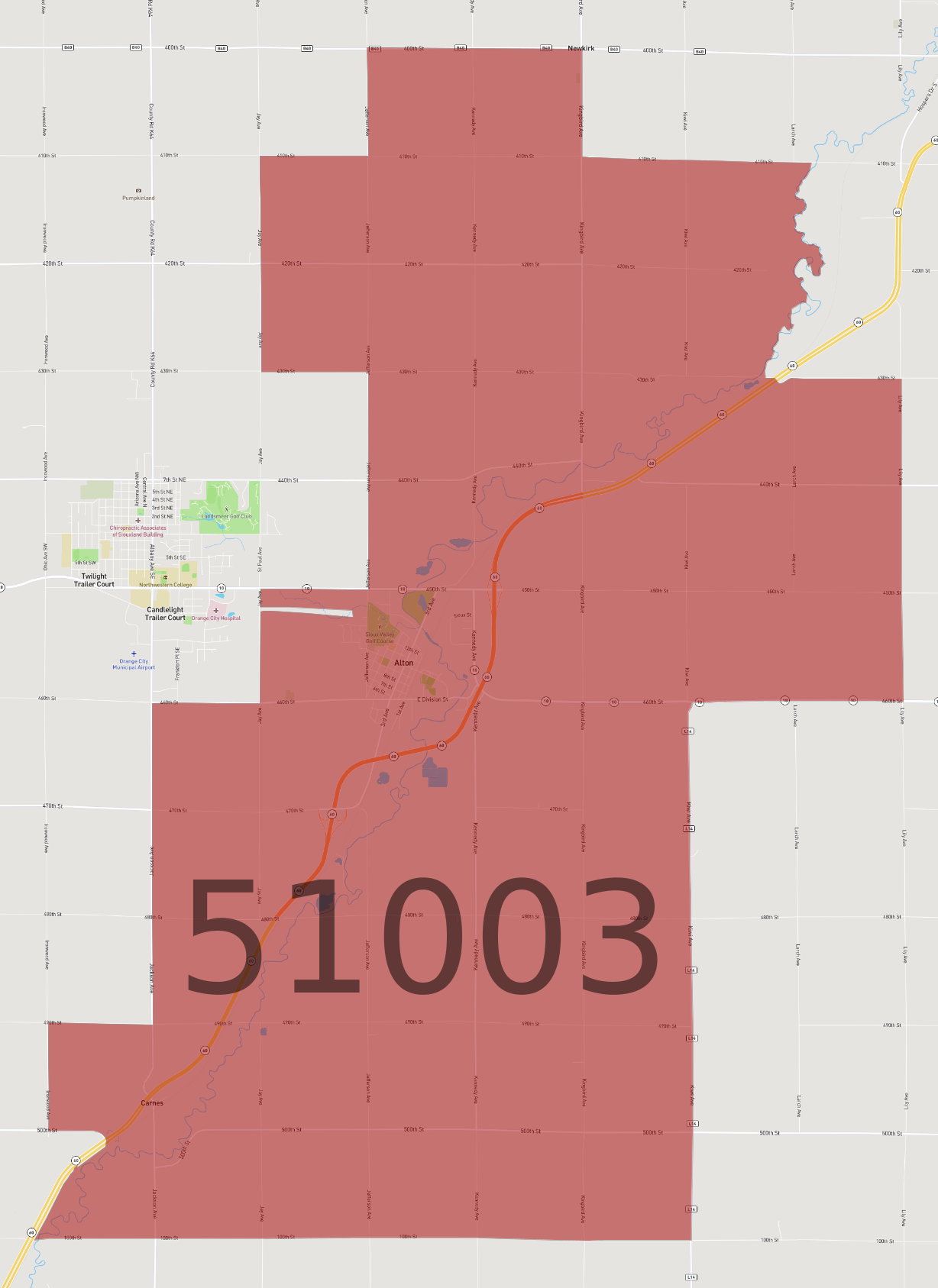 Zip Code 51003 AtlasBig