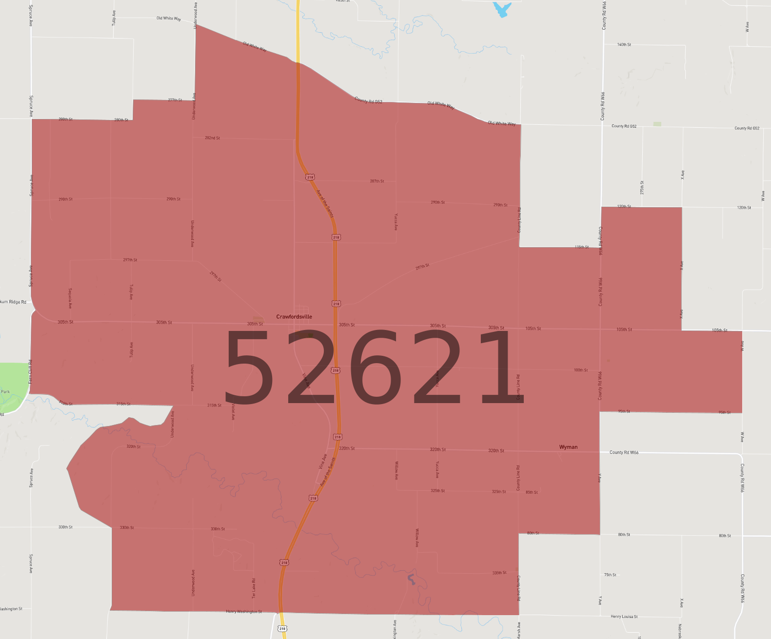 Zip Code 52621 - AtlasBig.com