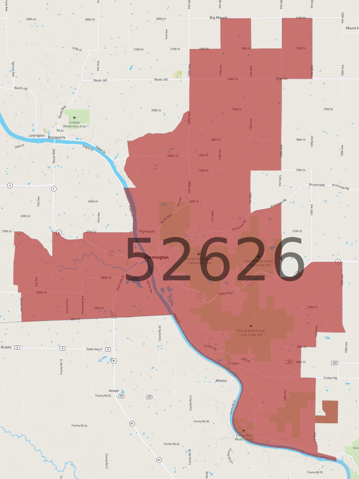 Zip Code 52626 - AtlasBig.com