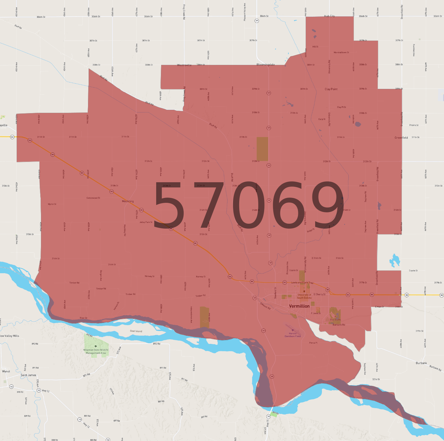 Zip code 57069 atlasbig