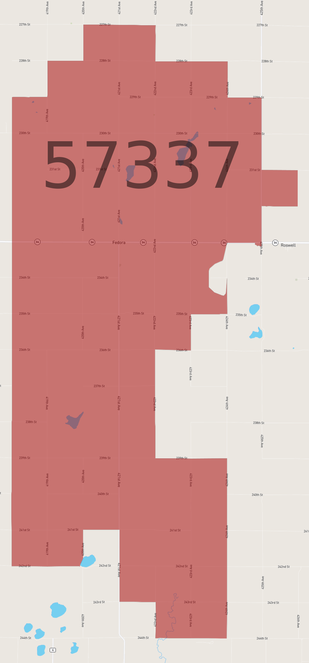 Zip Code 57337 AtlasBig