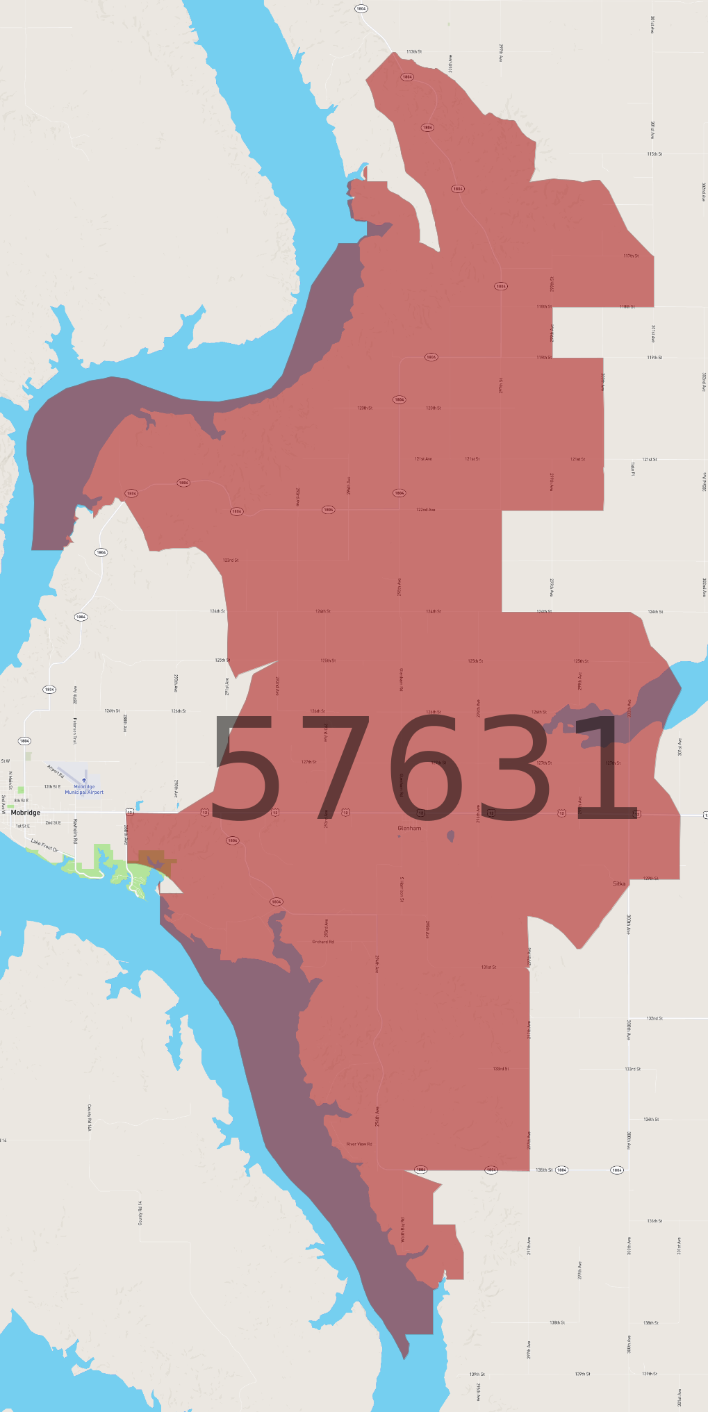Zip Code 57631 - AtlasBig.com