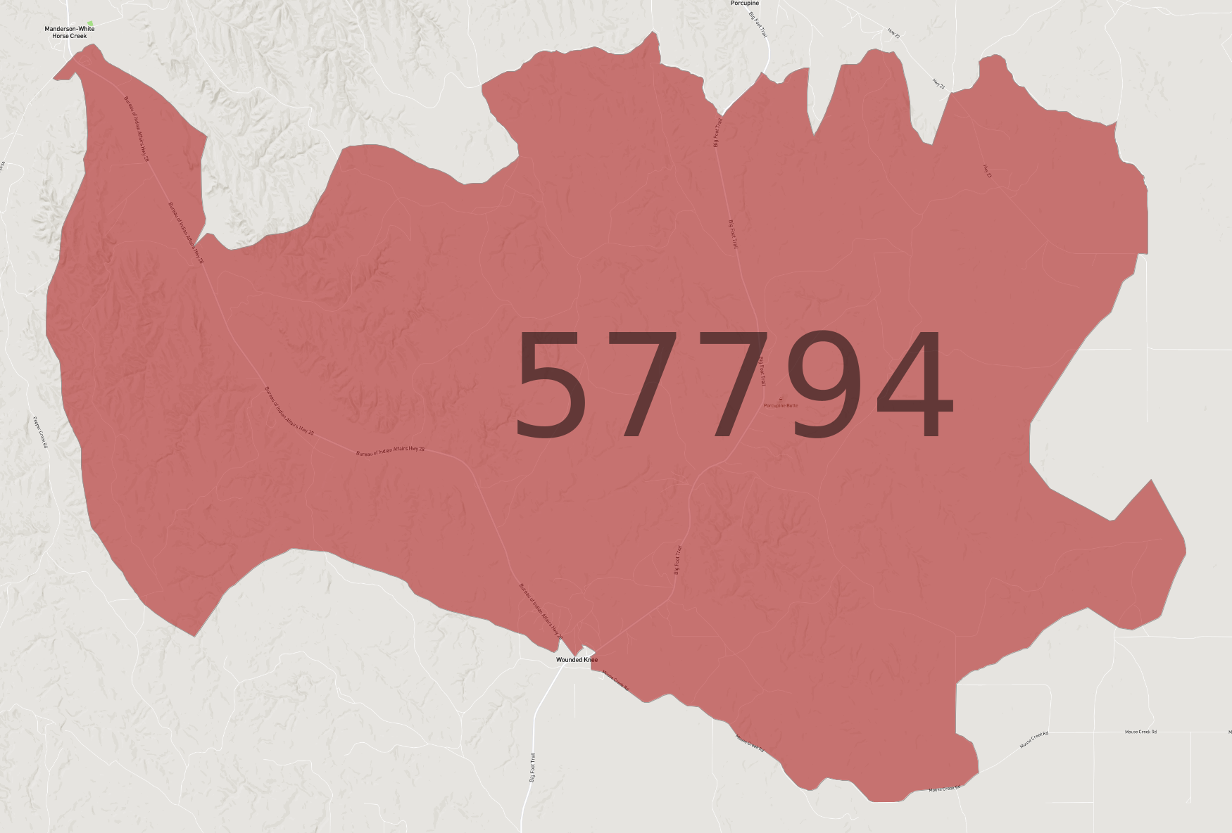 Zip Code 57794 - AtlasBig.com