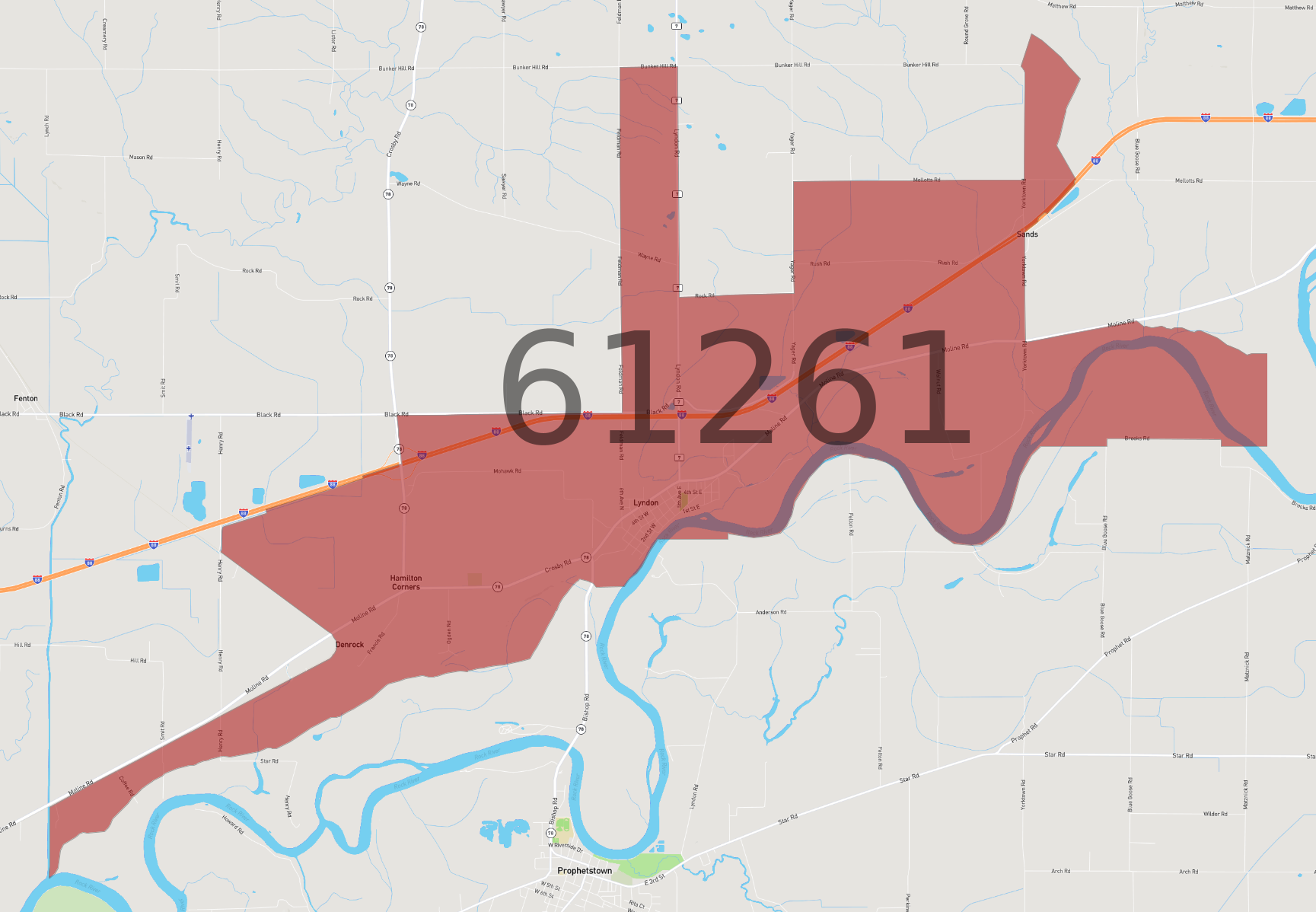 Zip Code 61261 - AtlasBig.com