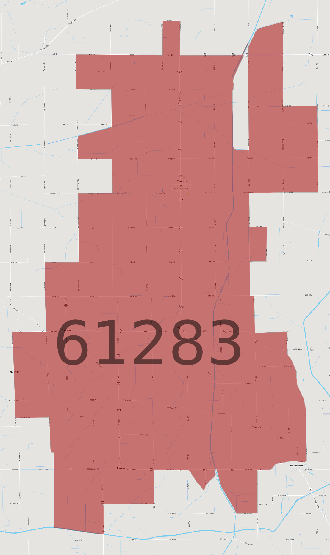 Zip Code 61283 - AtlasBig.com